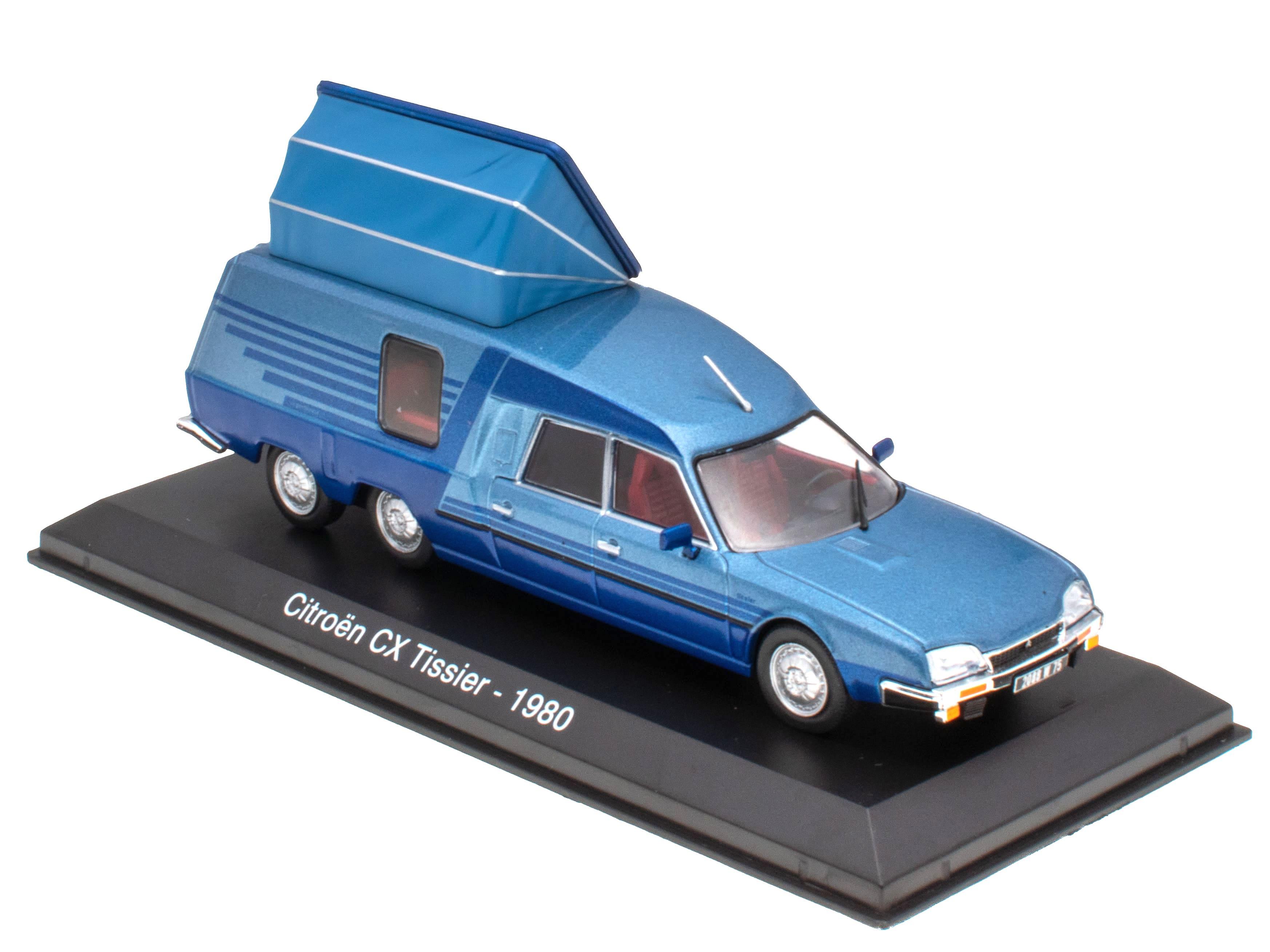 1:43 Hachette IXO Camping Cars Citroen CX Tessier "Penthouse" blue 1980 Wohnmobil
