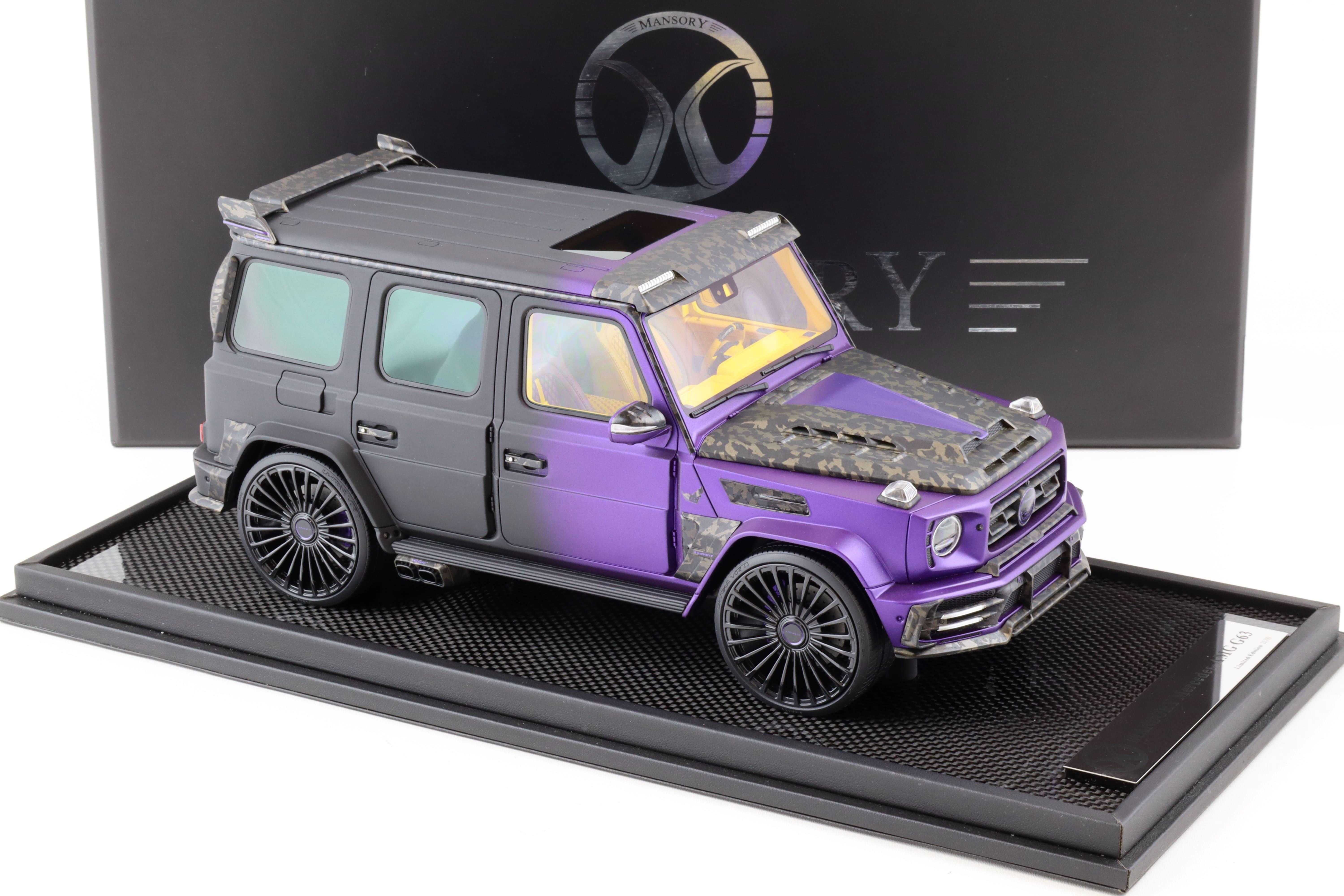 1:18 Motorhelix Mercedes G-Class G63 AMG Mansory UAE matt black/ purple - Limited 99 pcs.