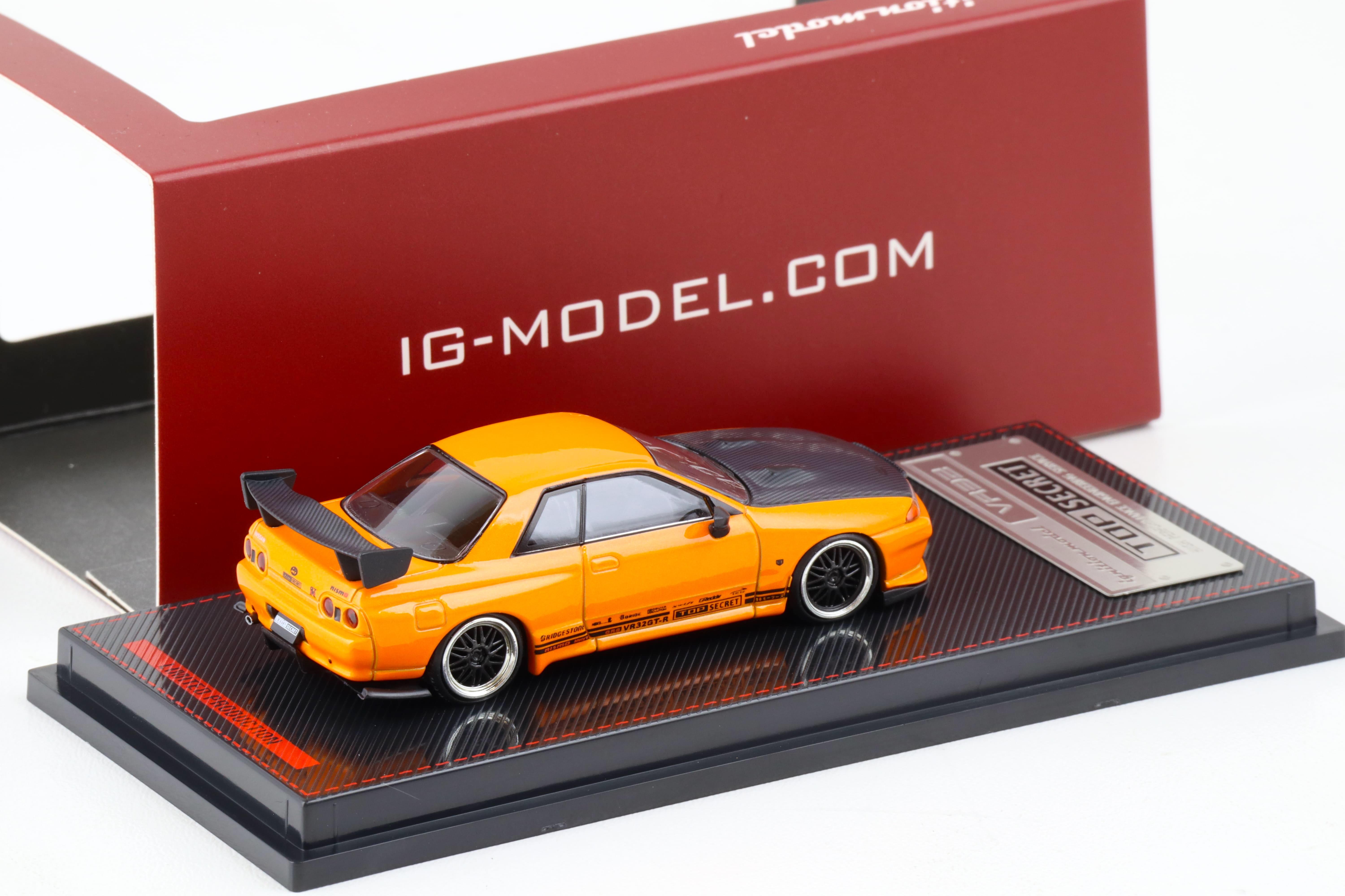 1:64 Ignition Model IG2397 Nissan GT-R (VR32) TOP SECRET yellow-orange/ Carbon