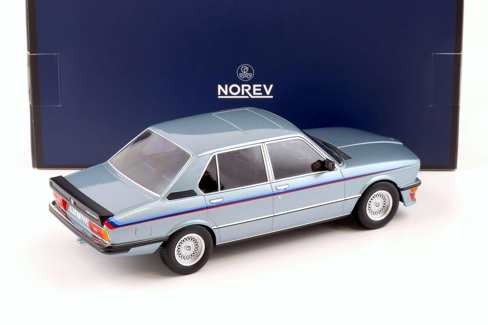 1:18 Norev BMW M535i E12 Limousine 1980 blue met. with stripes - Limited 500 pcs.