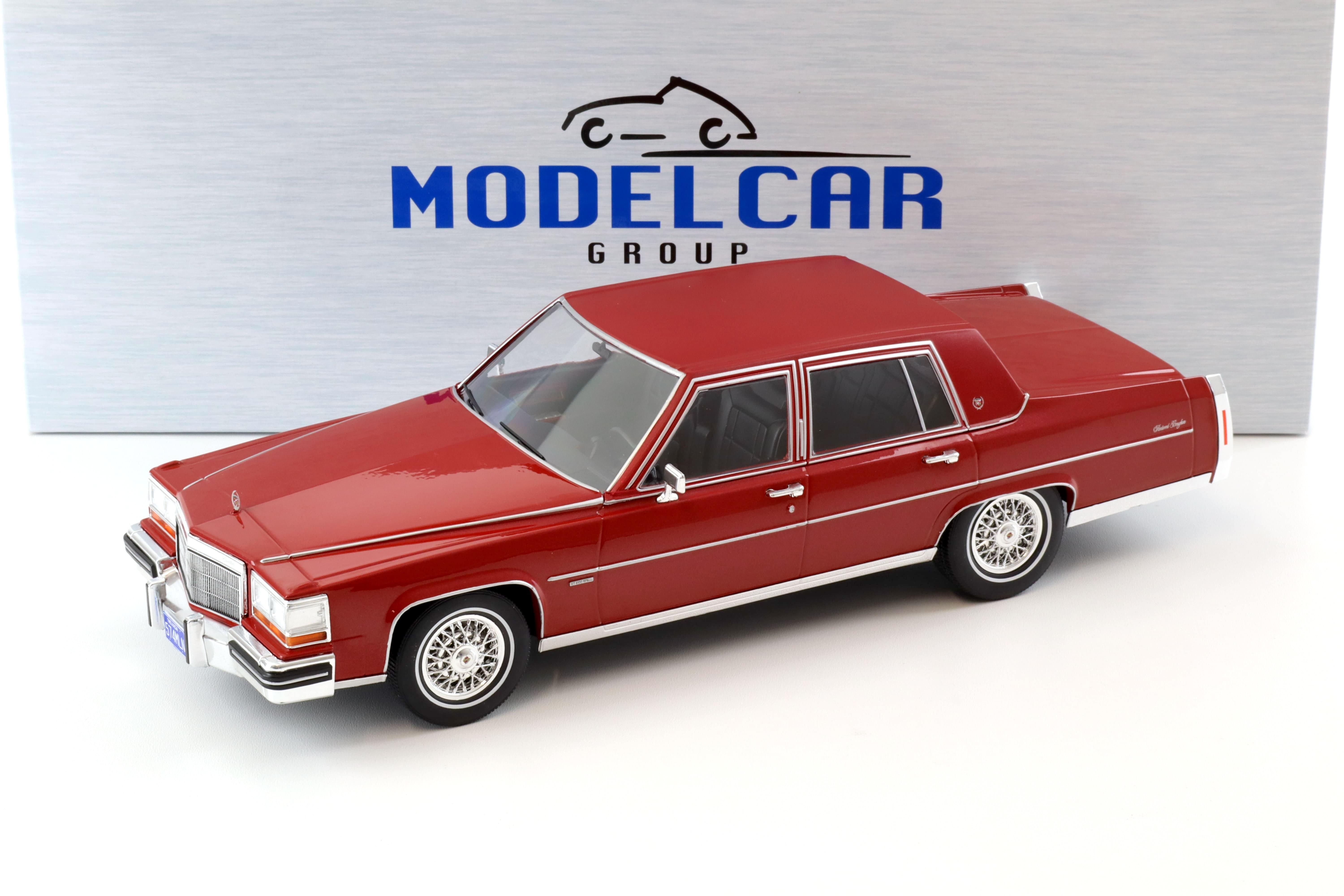 1:18 MCG 1982 Cadillac Fleetwood Brougham dark red metallic 