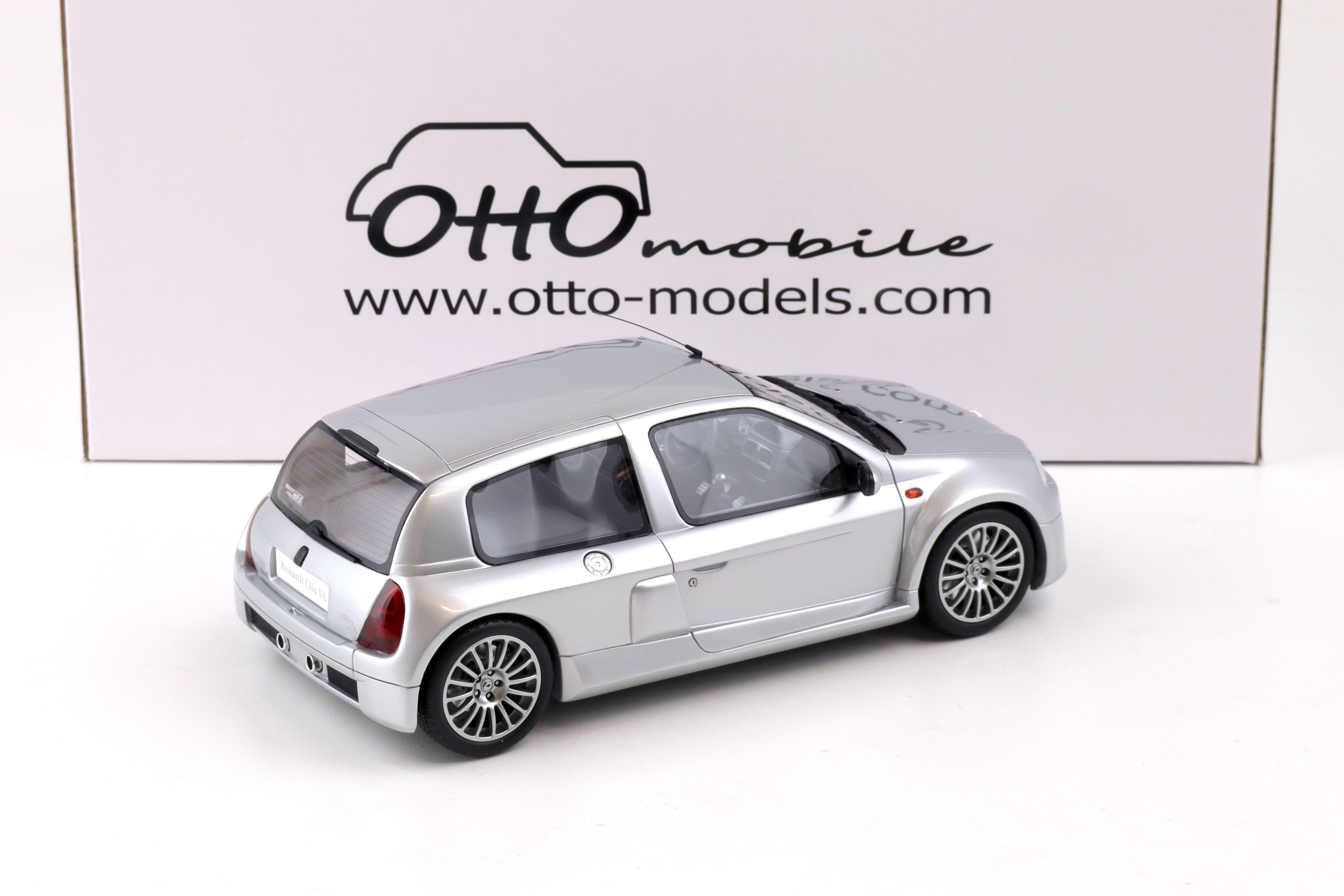 1:18 OTTO mobile OT1034 Renault Clio V6 Phase 1 silver 2001