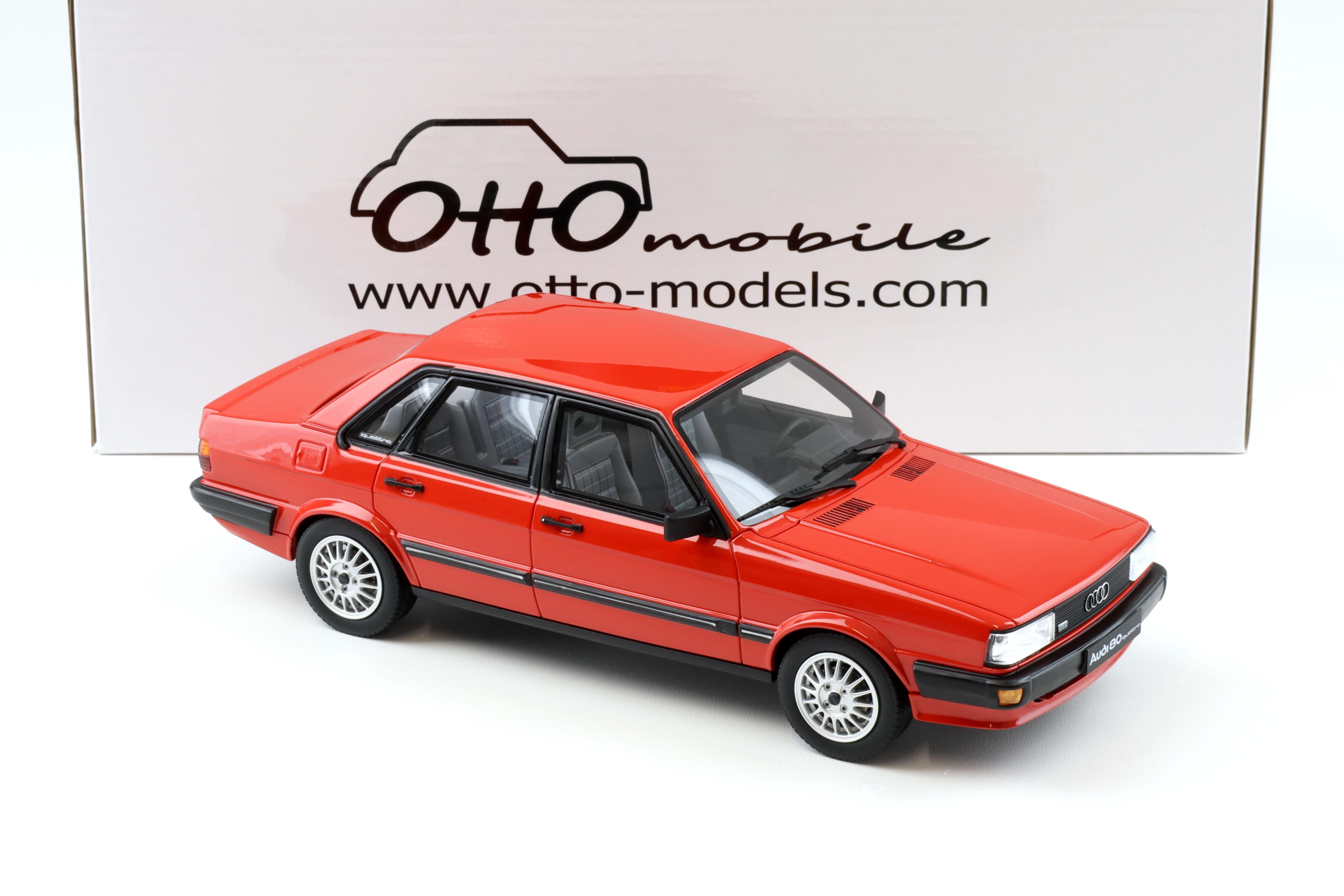 1:18 OTTO mobile OT339 Audi 80 (B2) Quattro Limousine red 1983