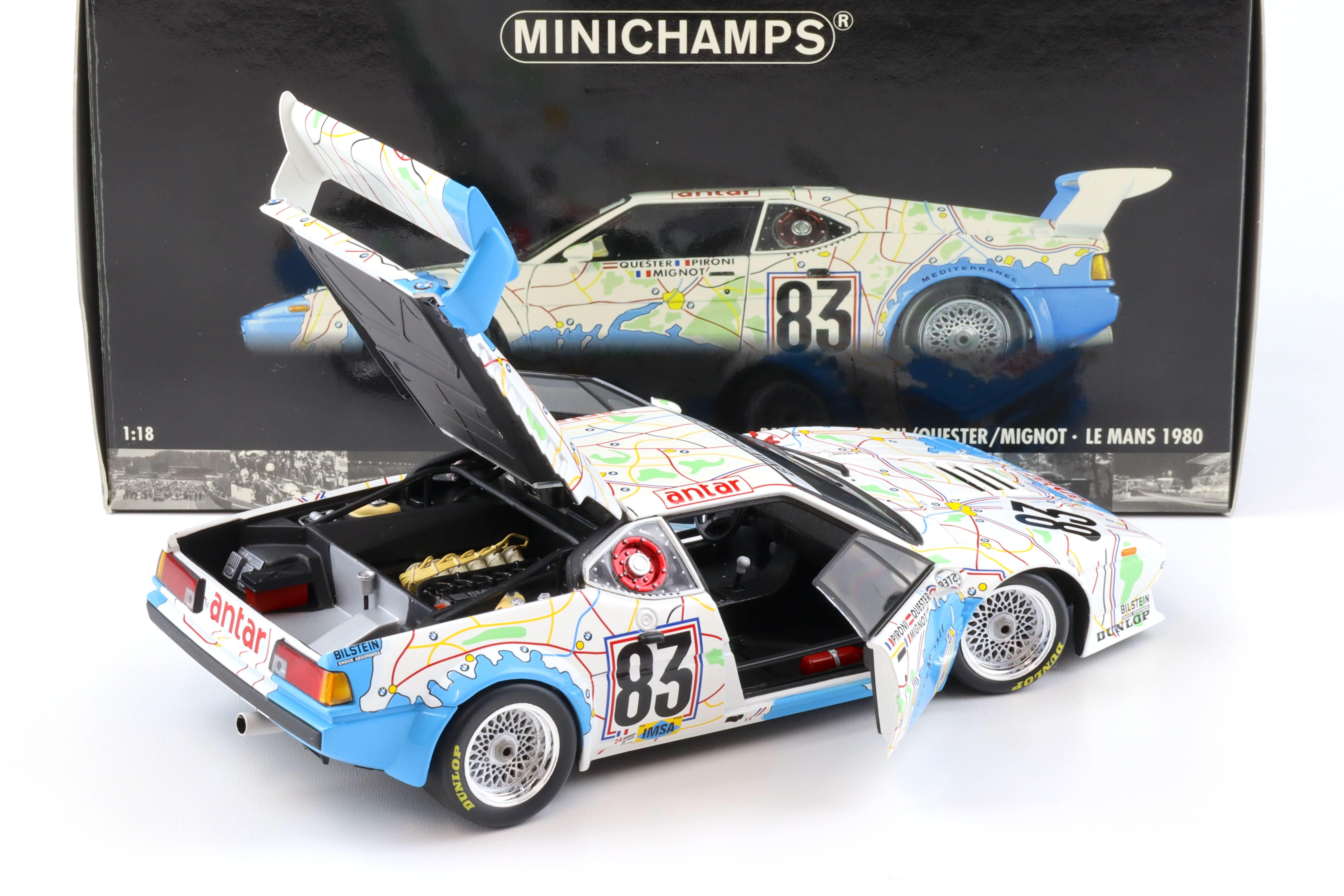 1:18 Minichamps BMW M1 Procar Pironi/ Quester 24h Le Mans 1980 Carte de France