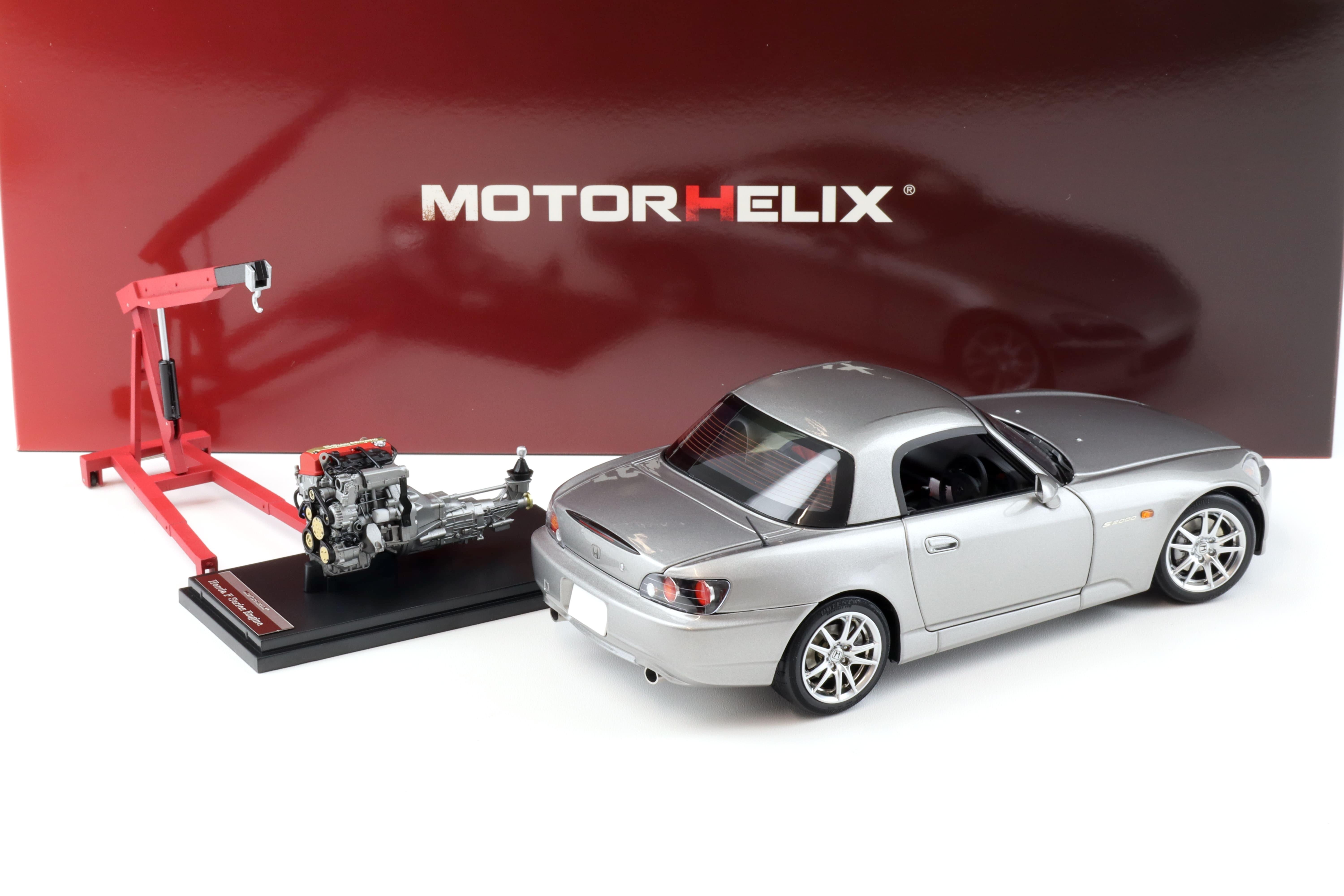 1:18 Motorhelix Honda S2000 (AP2) silver metallic + engine Diecast M85108