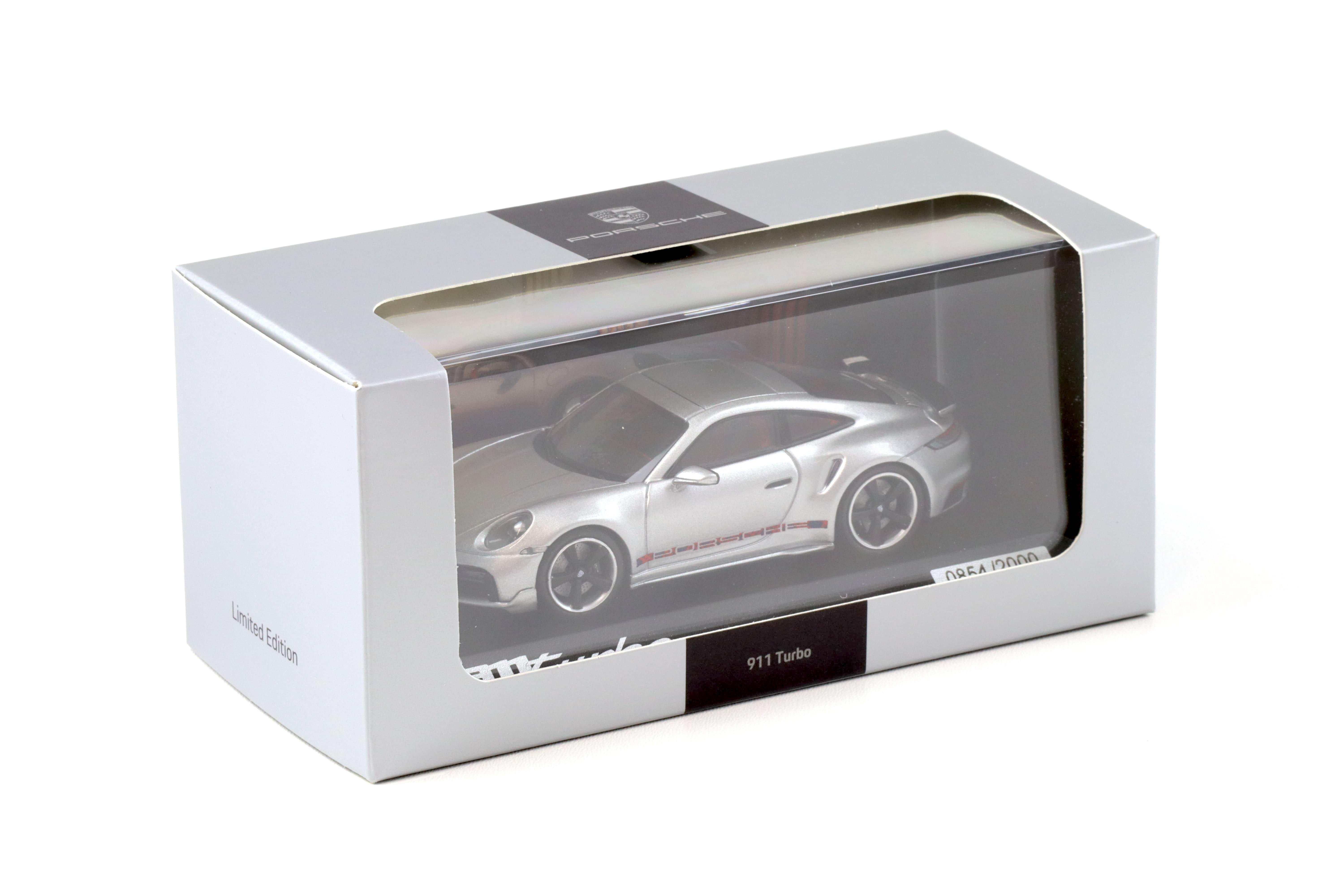 1:43 Minichamps Porsche 911 992 Turbo Sonderwunsch First Turbo silver WAP DEALER