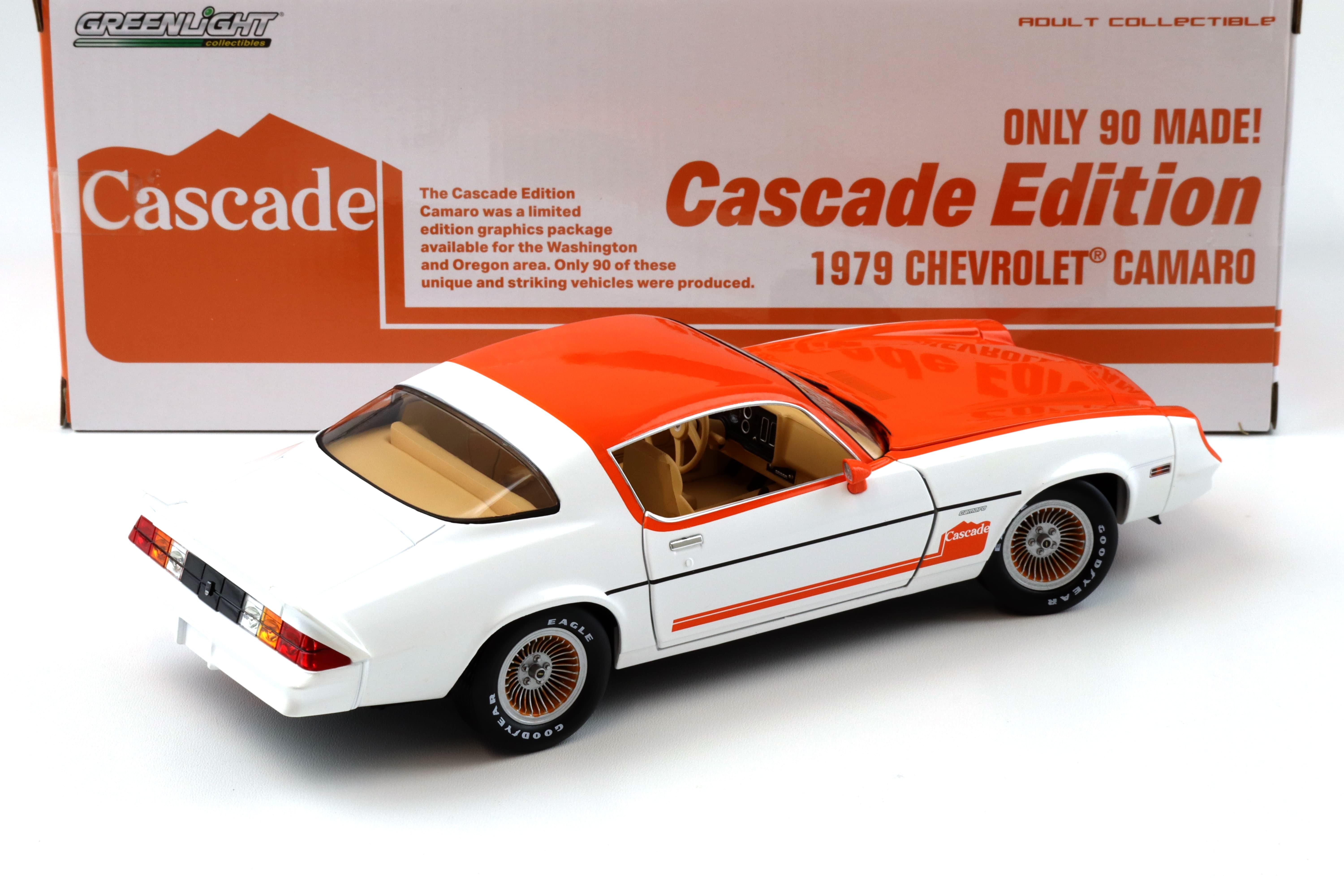 1:18 Greenlight 1979 Chevrolet Camaro Cascade Edition white/ orange