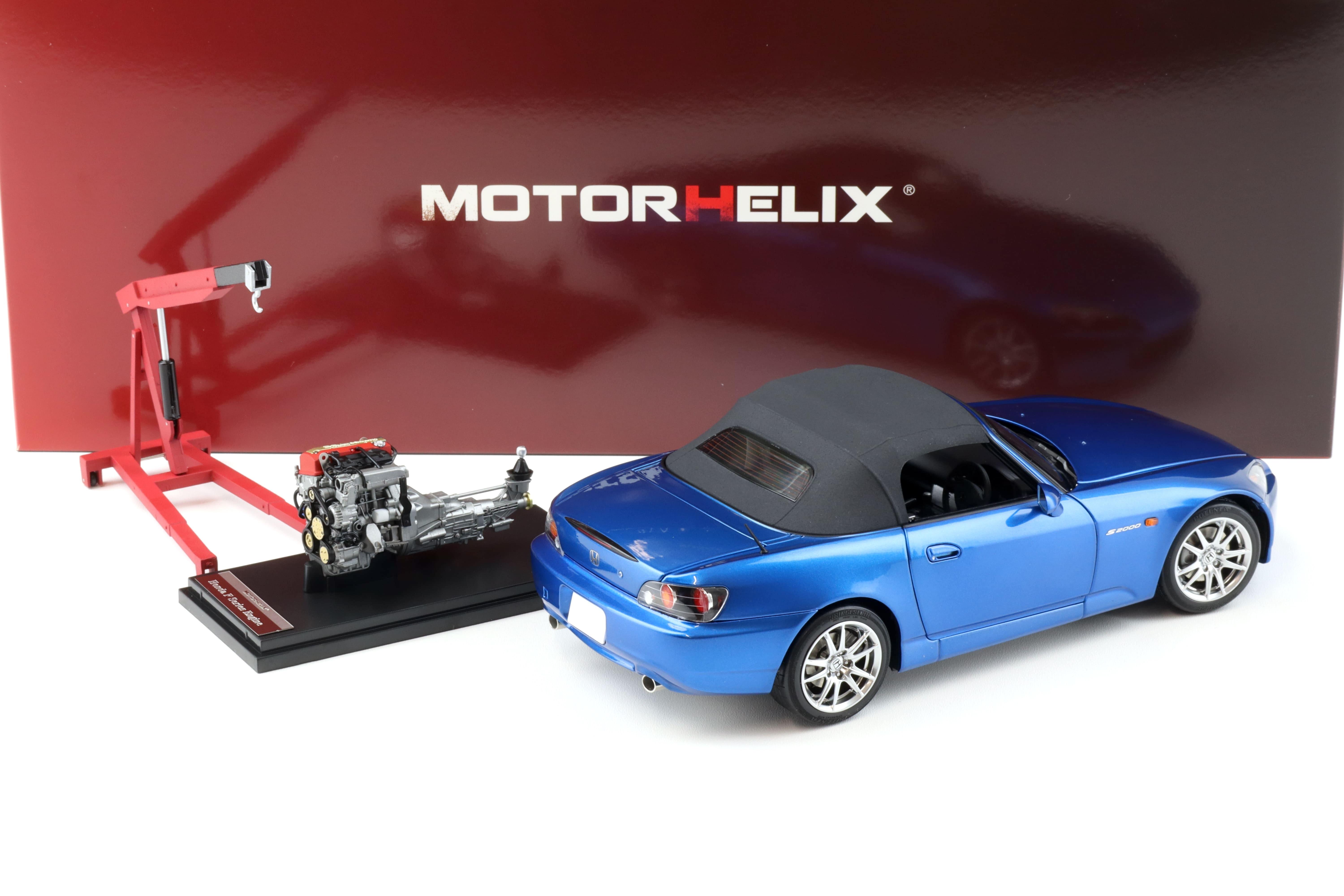 1:18 Motorhelix Honda S2000 (AP2) Bermuda blue pearl + engine Diecast M85107