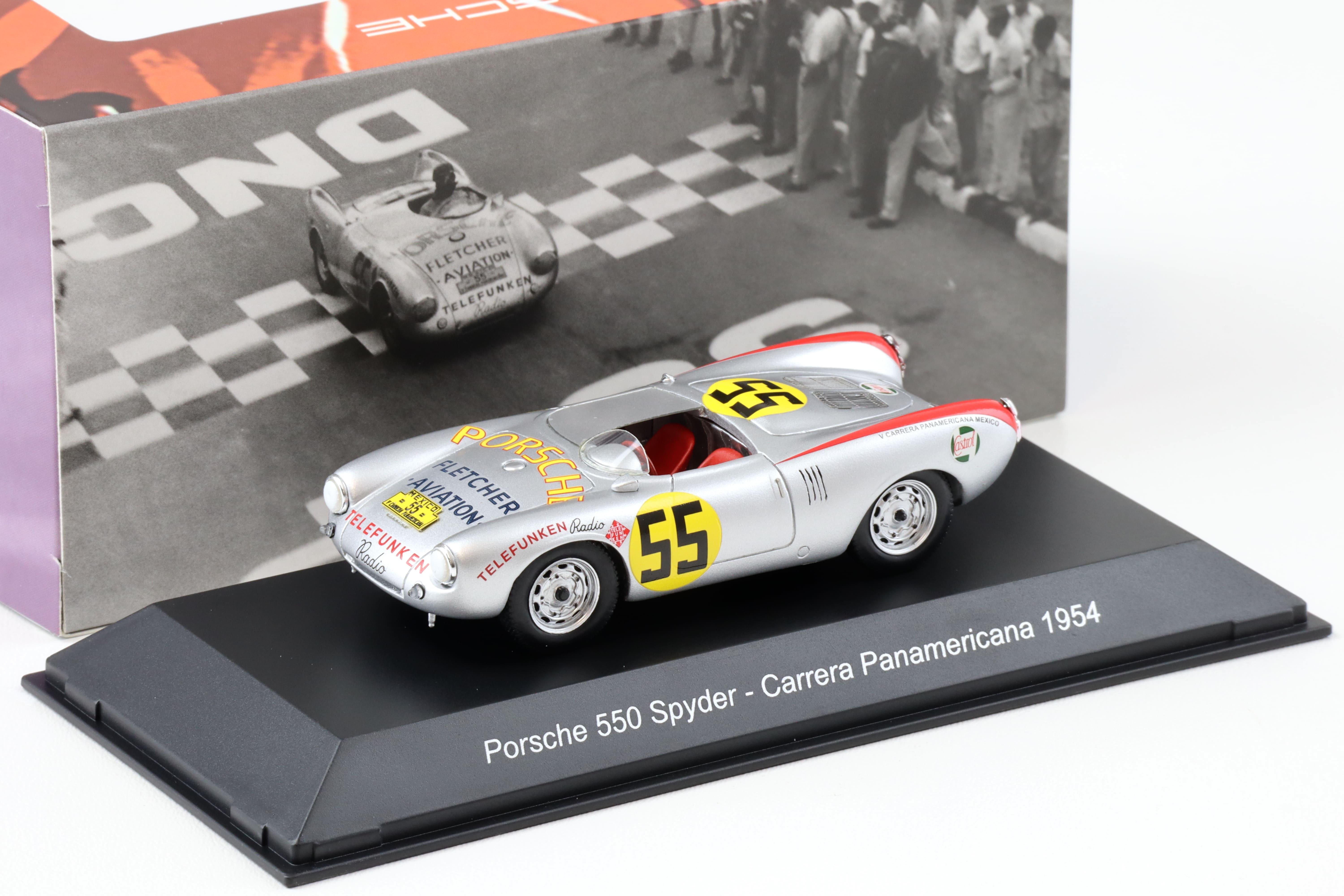 1:43 Spark Porsche 550 Spyder Carrera Panamericana 1954 #55 MAP Porsche Museum