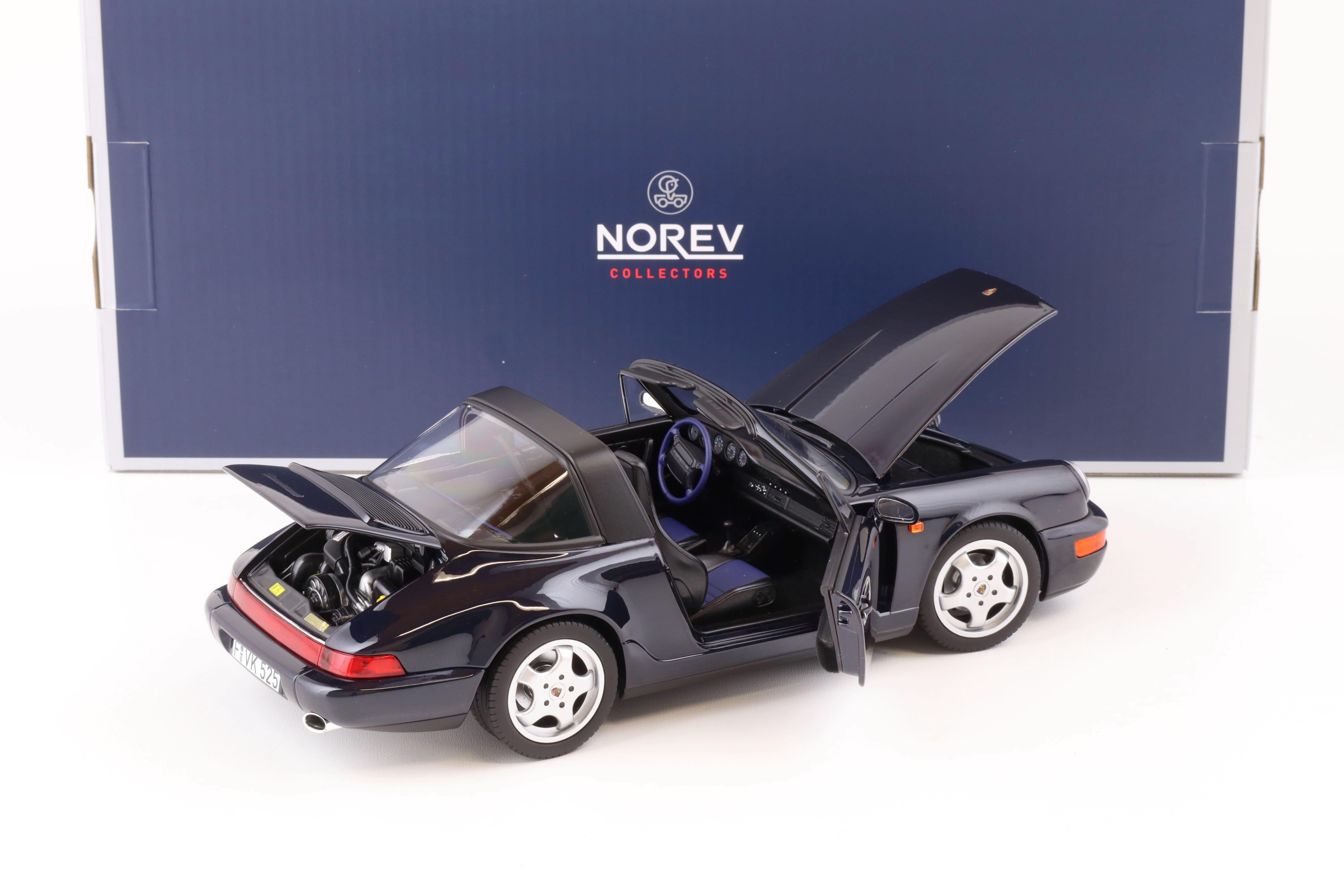 1:18 Norev Porsche 911 (964) Carrera 4 Targa 1991 blue metallic