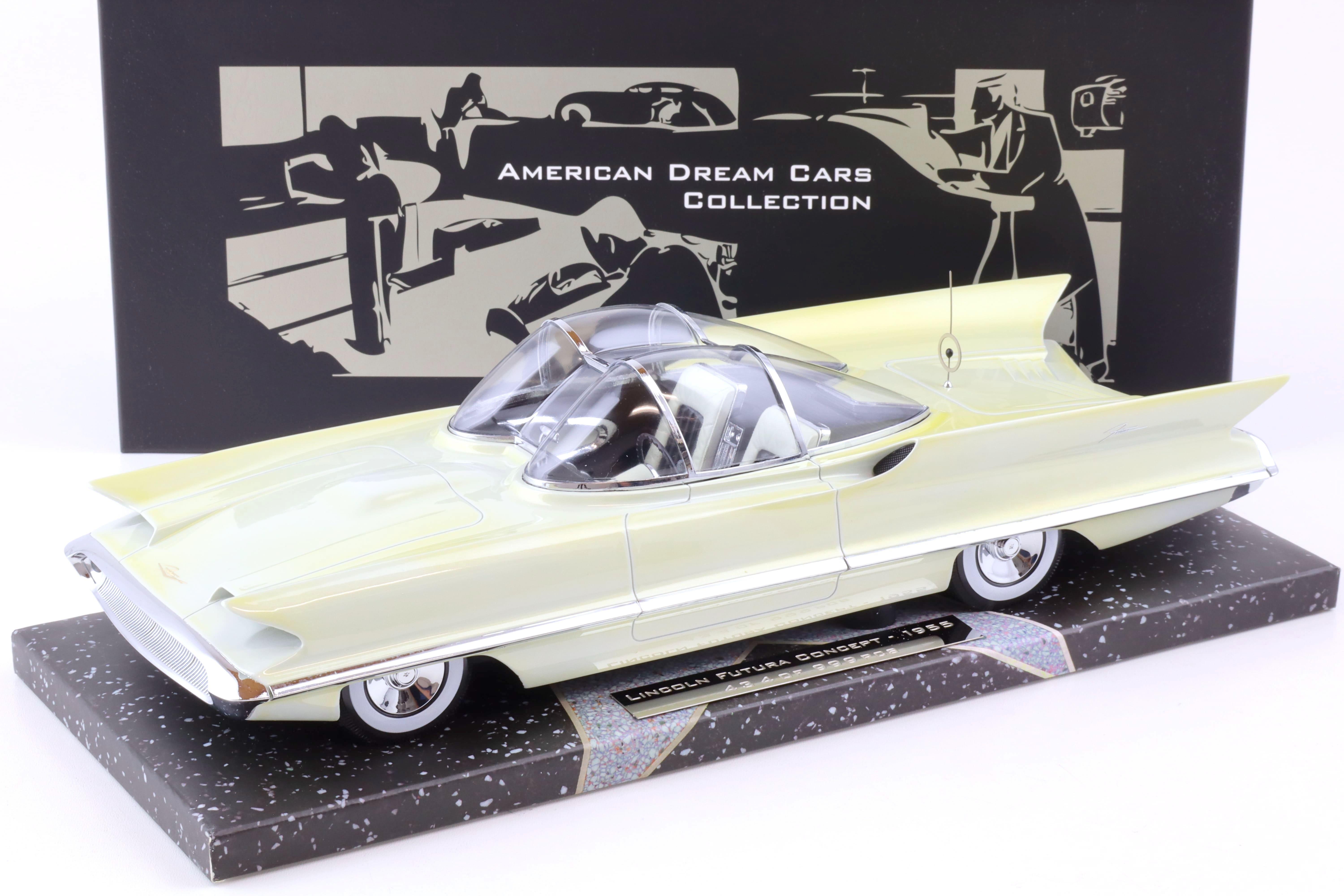 1:18 Minichamps 1955 Lincoln Futura Concept white American Dream Cars Collection