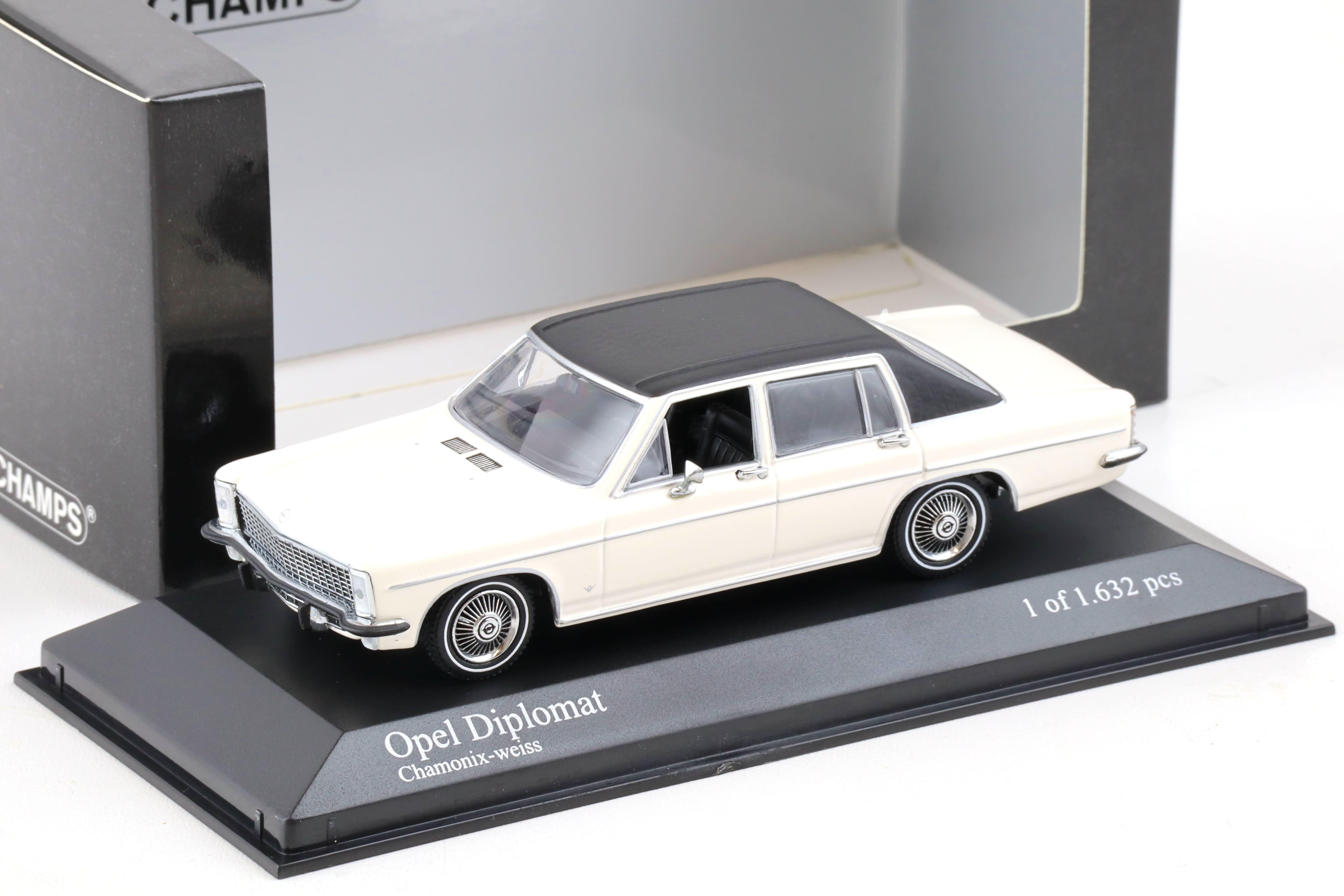 1:43 Minichamps Opel Diplomat Limousine 1968 Chamonix white/ black roof