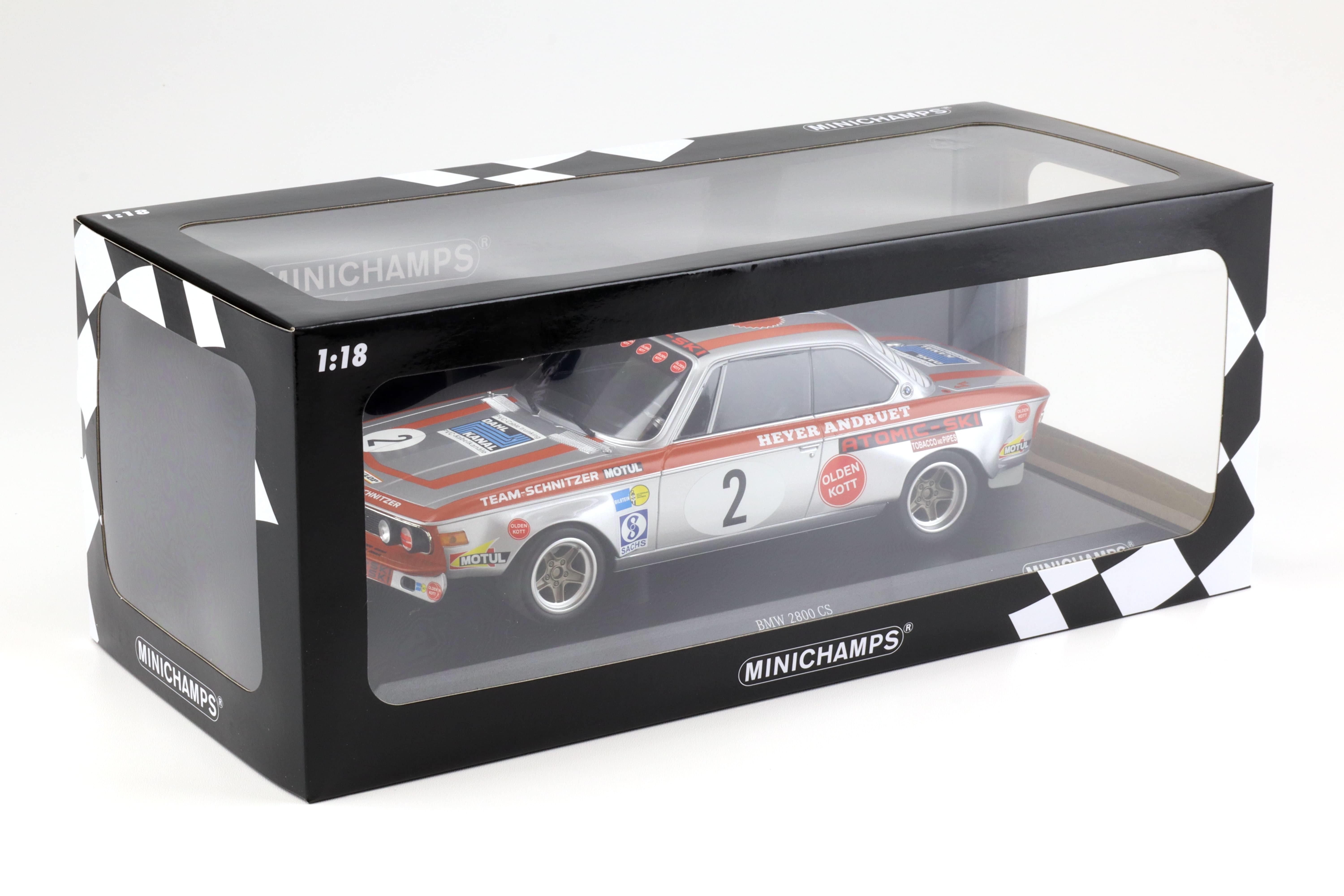 1:18 Minichamps BMW 2800 CS Team Schnitzer-Motul #2 Winners GP Nürburgring 1972