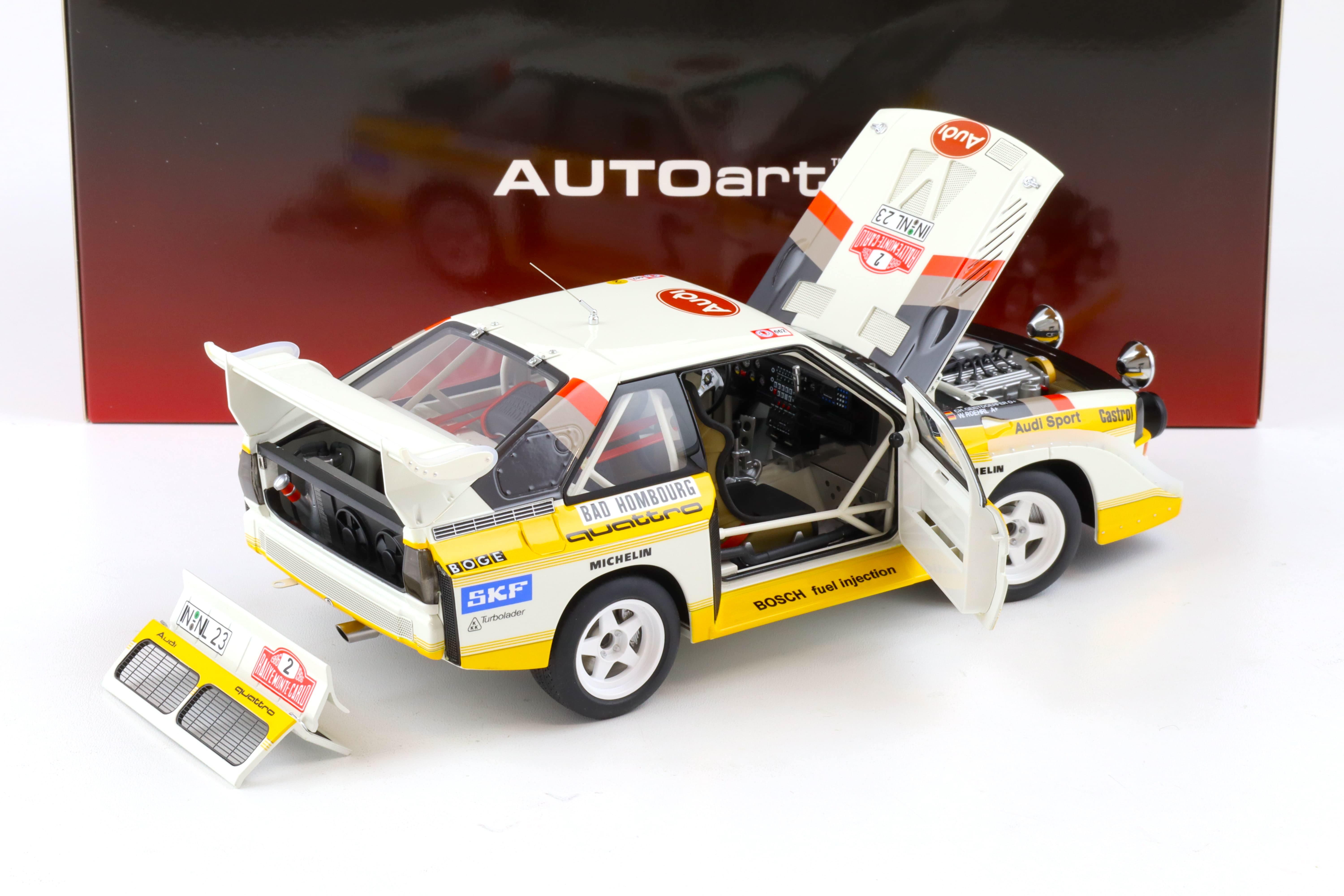 1:18 AUTOart Audi Sport Quattro S1 Rally Monte Carlo 1986 Röhrl/ Geistdörfer #2 