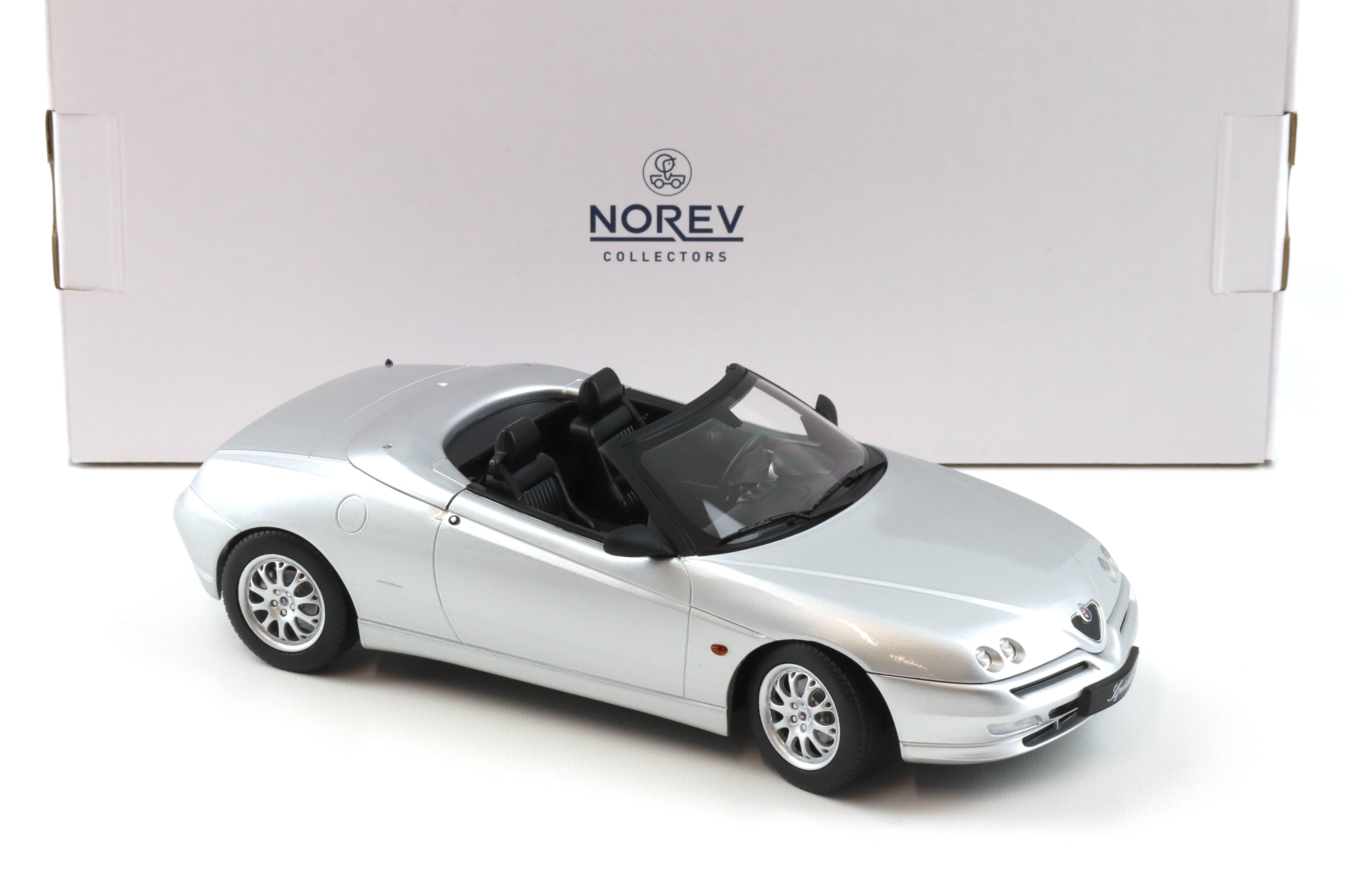 1:18 Norev Alfa Romeo Spider 2.0 T.Spark 1999 with Softtop silver - Limited 750 pcs.