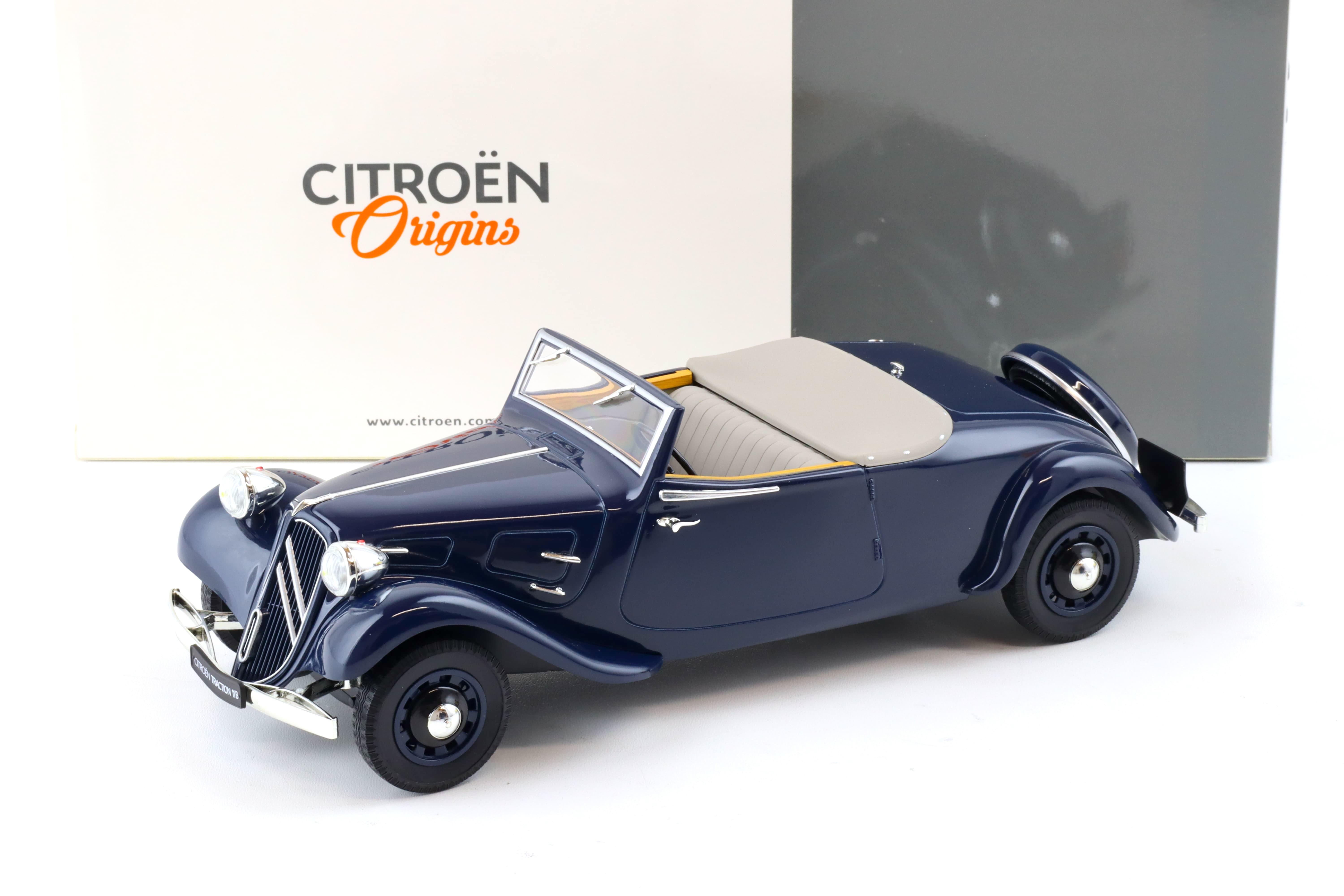 1:18 Norev Citroen Traction Cabriolet 1939 dark blue Citroen Origins Dealer