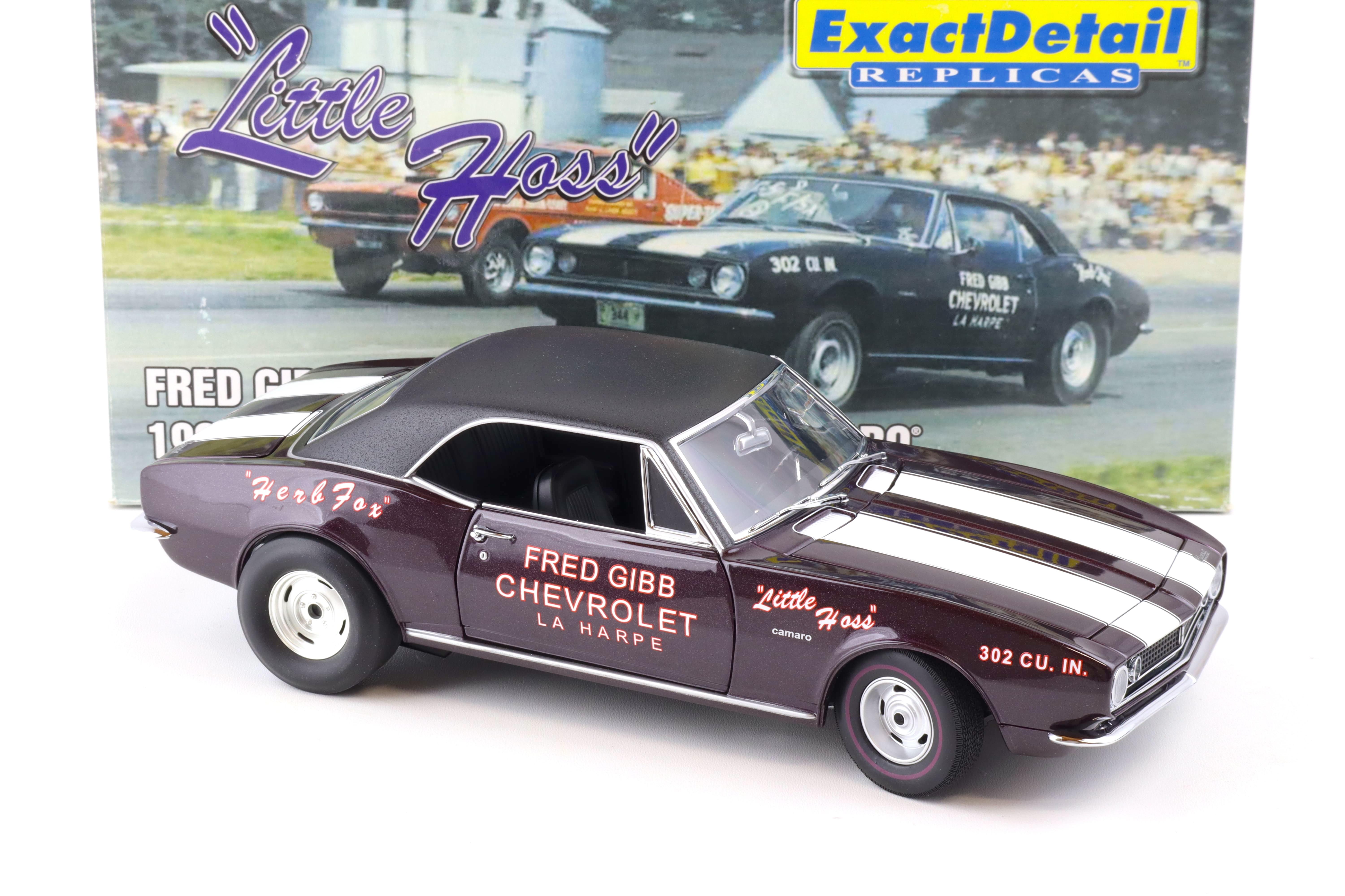 1:18 Exact Detail FRED GIBB's 1967 Chevrolet Camaro Z/28 Stock Eliminator WCC211