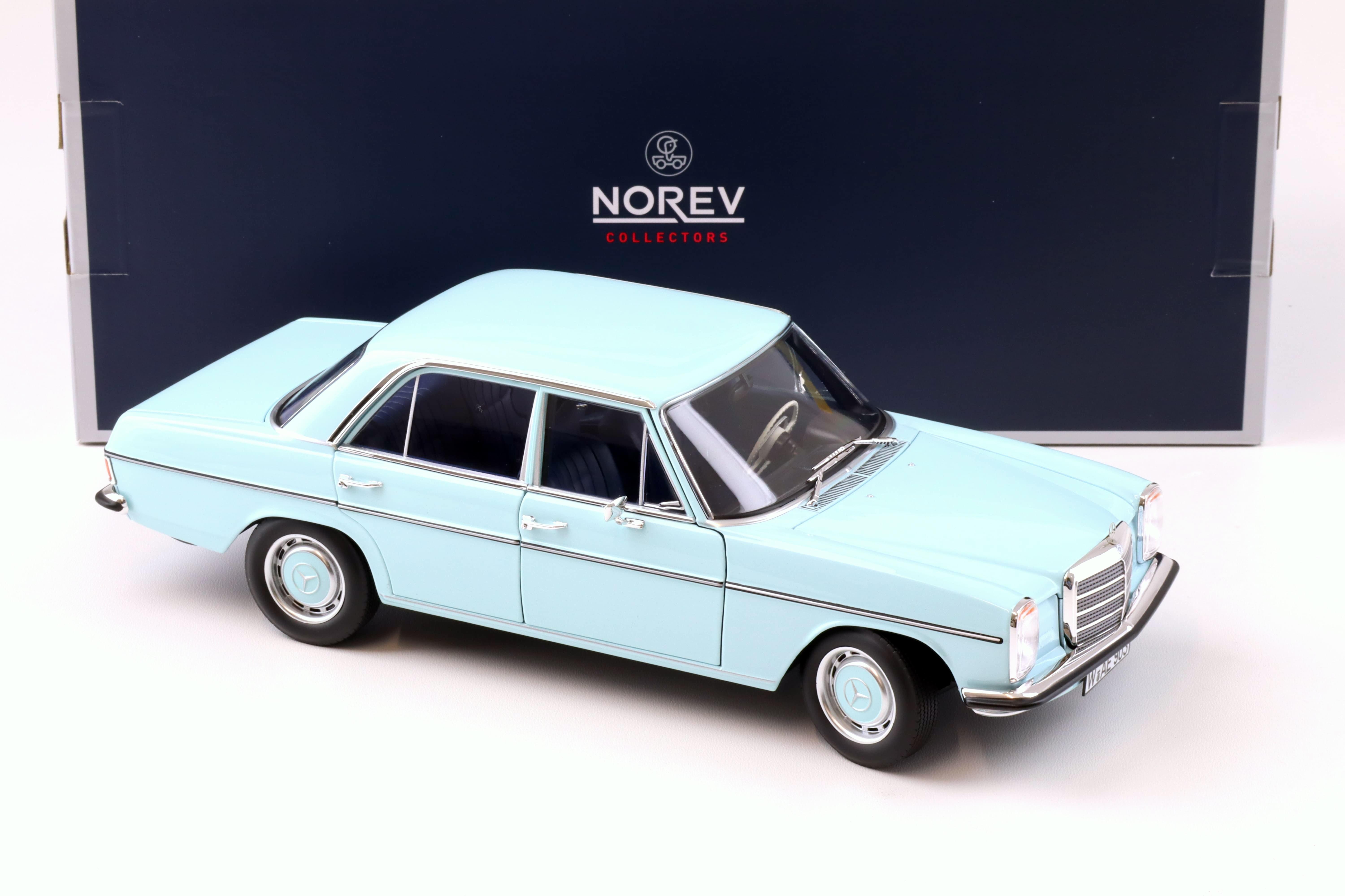 1:18 Norev Mercedes 200 Strich-Acht /8 Limousine W115 light blue 1968