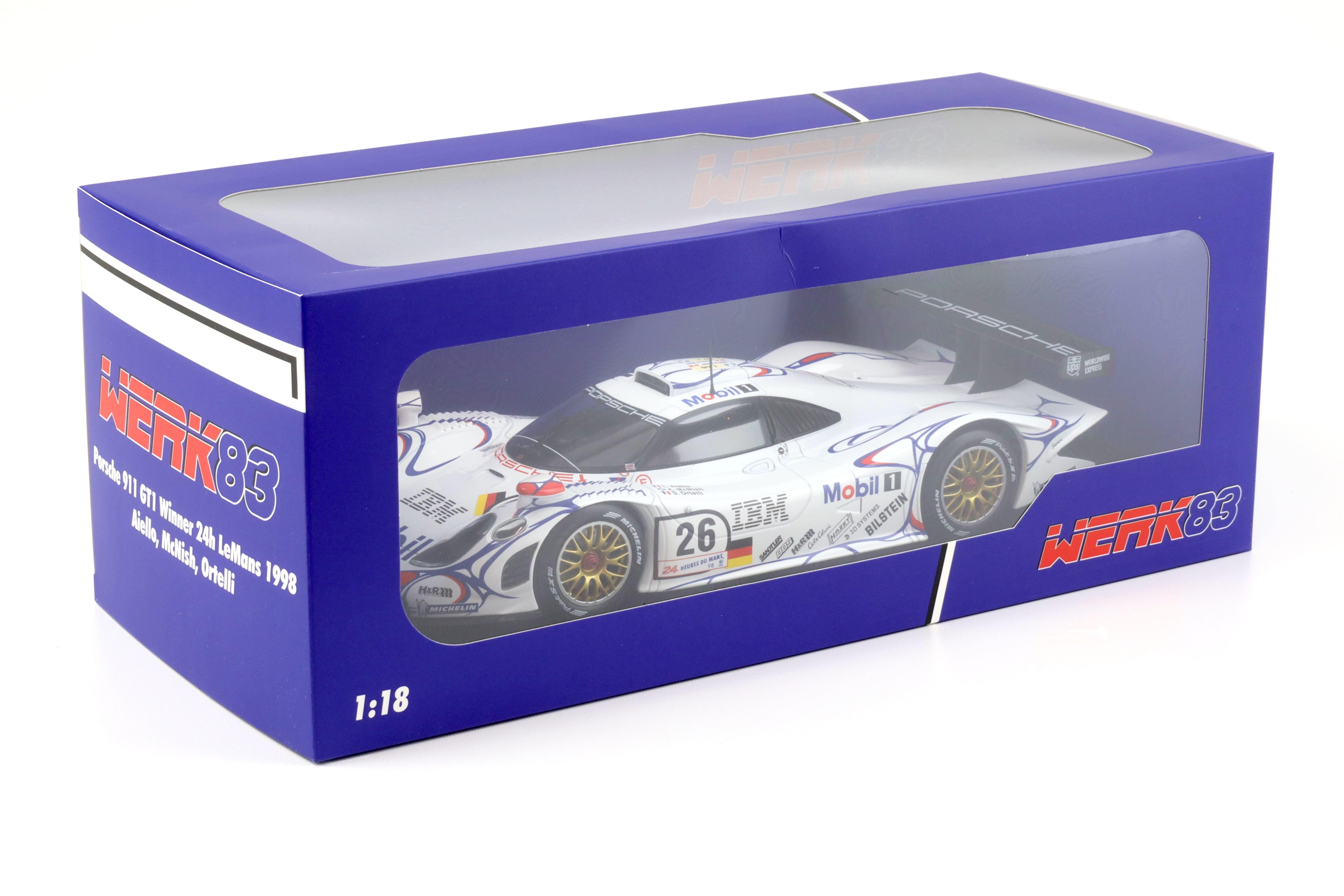 1:18 WERK83 Porsche 911 GT1 #26 Winner 24h Le Mans 1998 Aiello/ McNish/ Ortelli