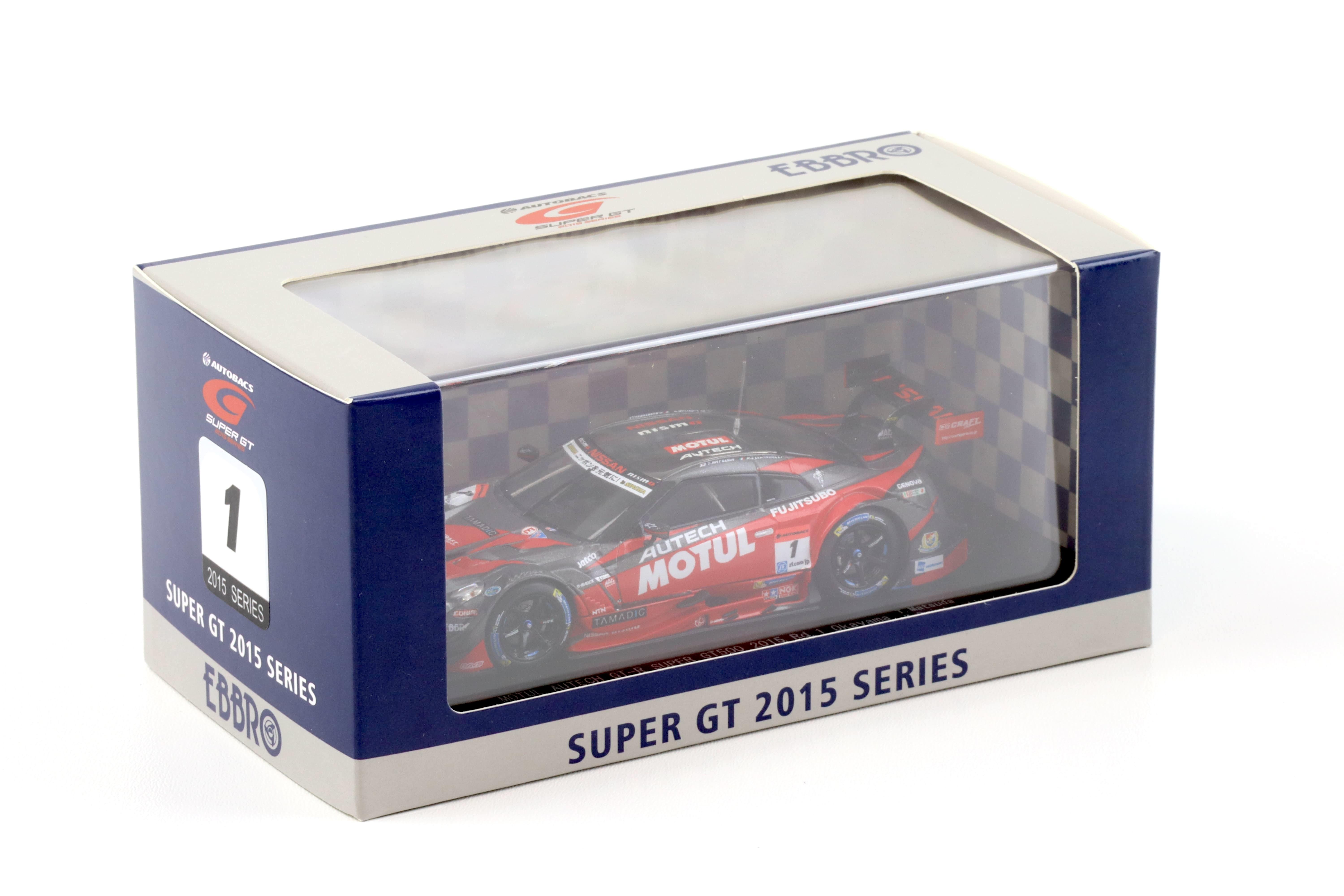 1:43 Ebbro Nissan GT-R Super GT500 Rd.1 Okayama 2015 MOTUL AUTECH #1