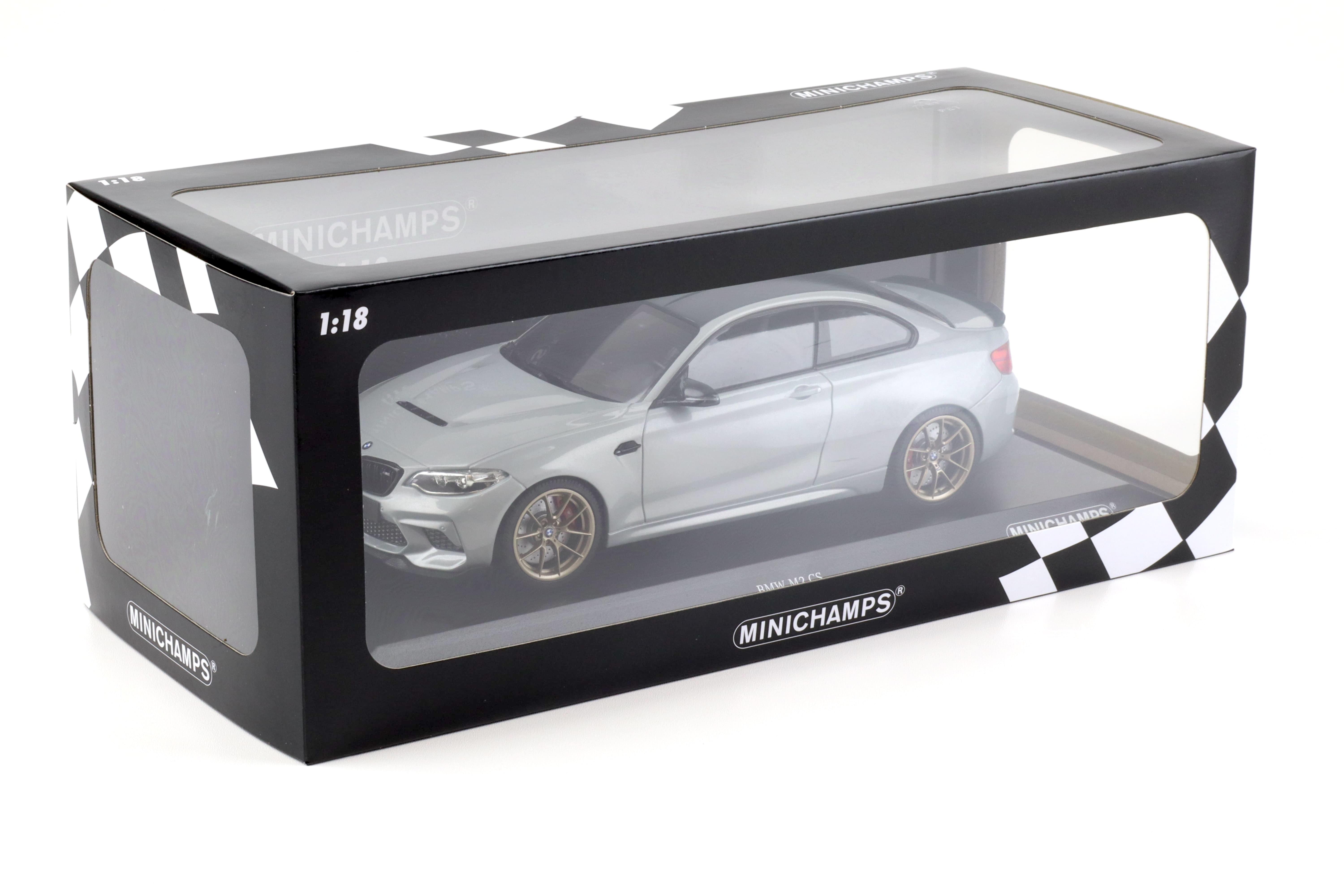 1:18 Minichamps BMW M2 CS (F87) Coupe 2020 silver metallic/ gold wheels