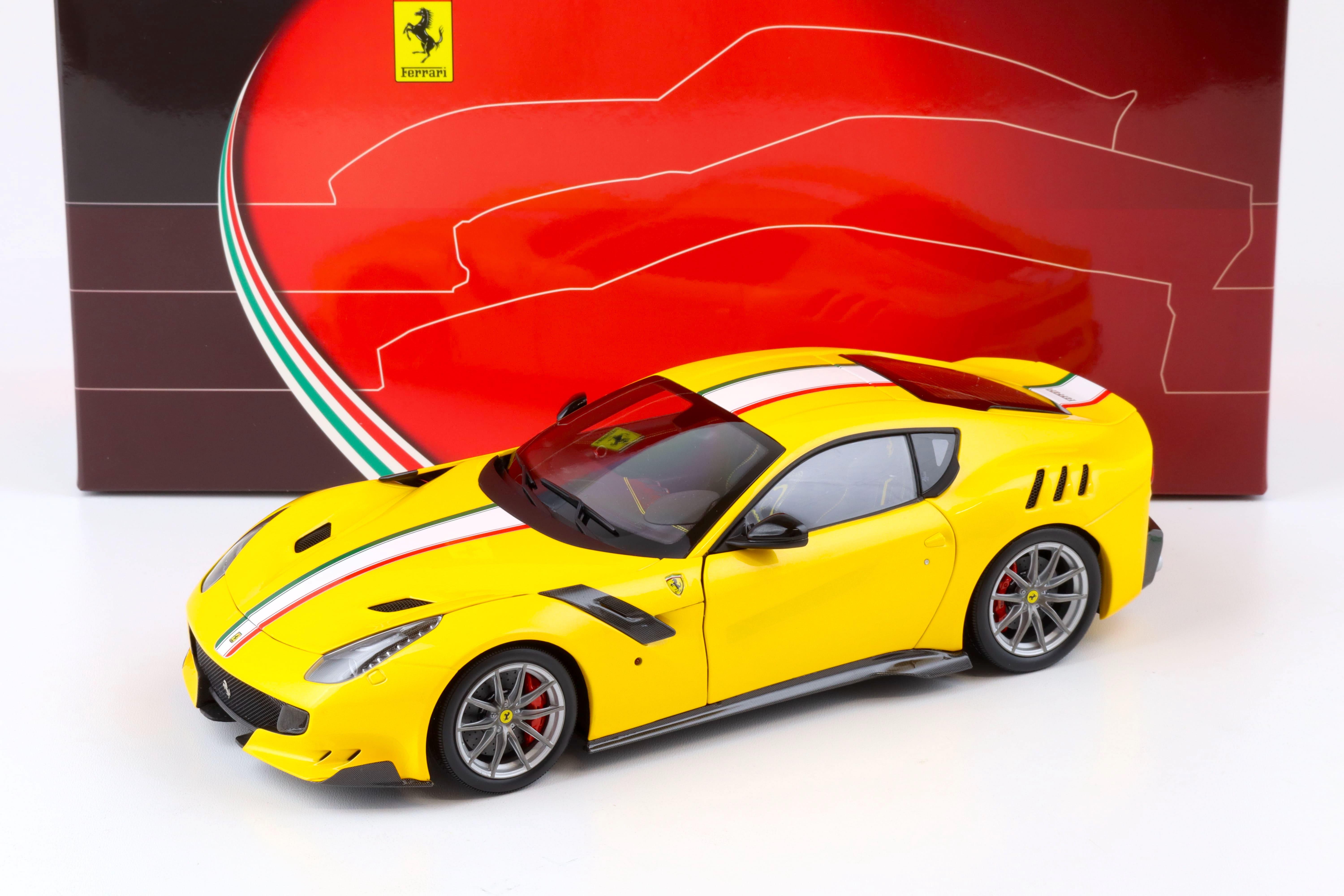 1:18 BBR Ferrari F12 TDF Giallo Tristrato yellow/ Italian Flag Diecast - Limited 60 pcs.