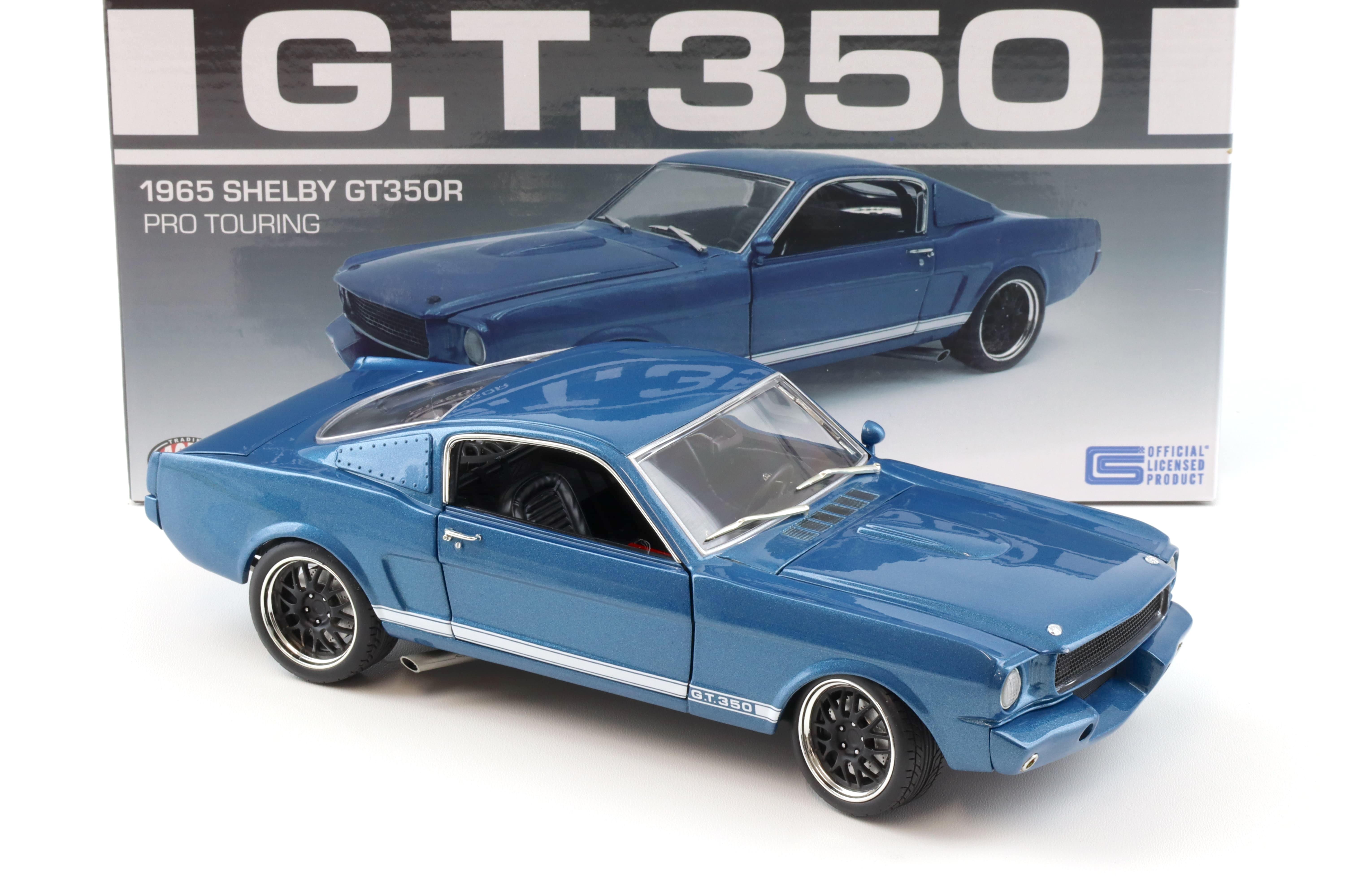 1:18 ACME 1965 Shelby GT350R PRO TOURING Coupe blue metallic/ white stripes