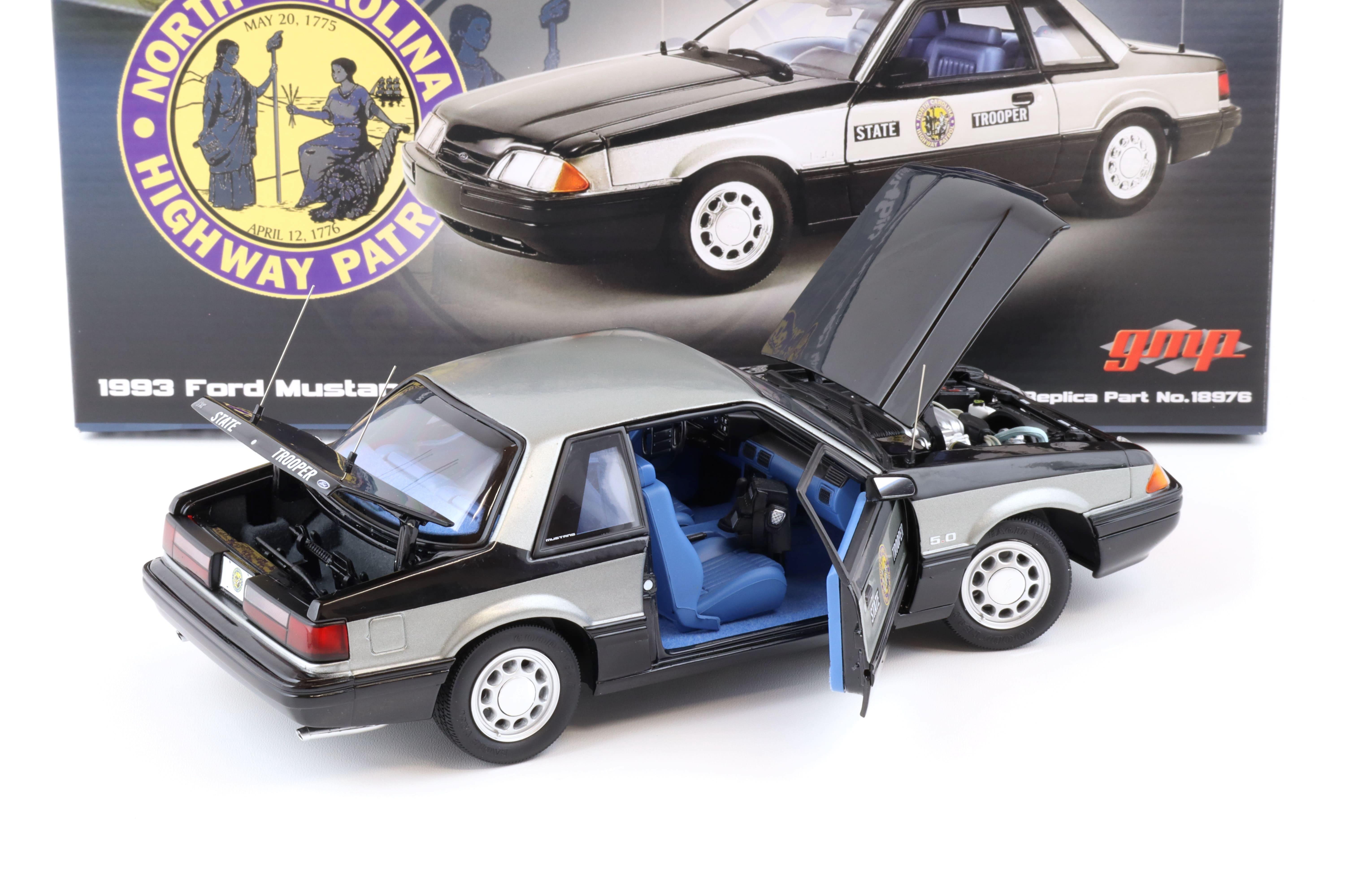 1:18 GMP 1993 Ford Mustang 5.0 SSP North Carolina Highway Patrol State Trooper