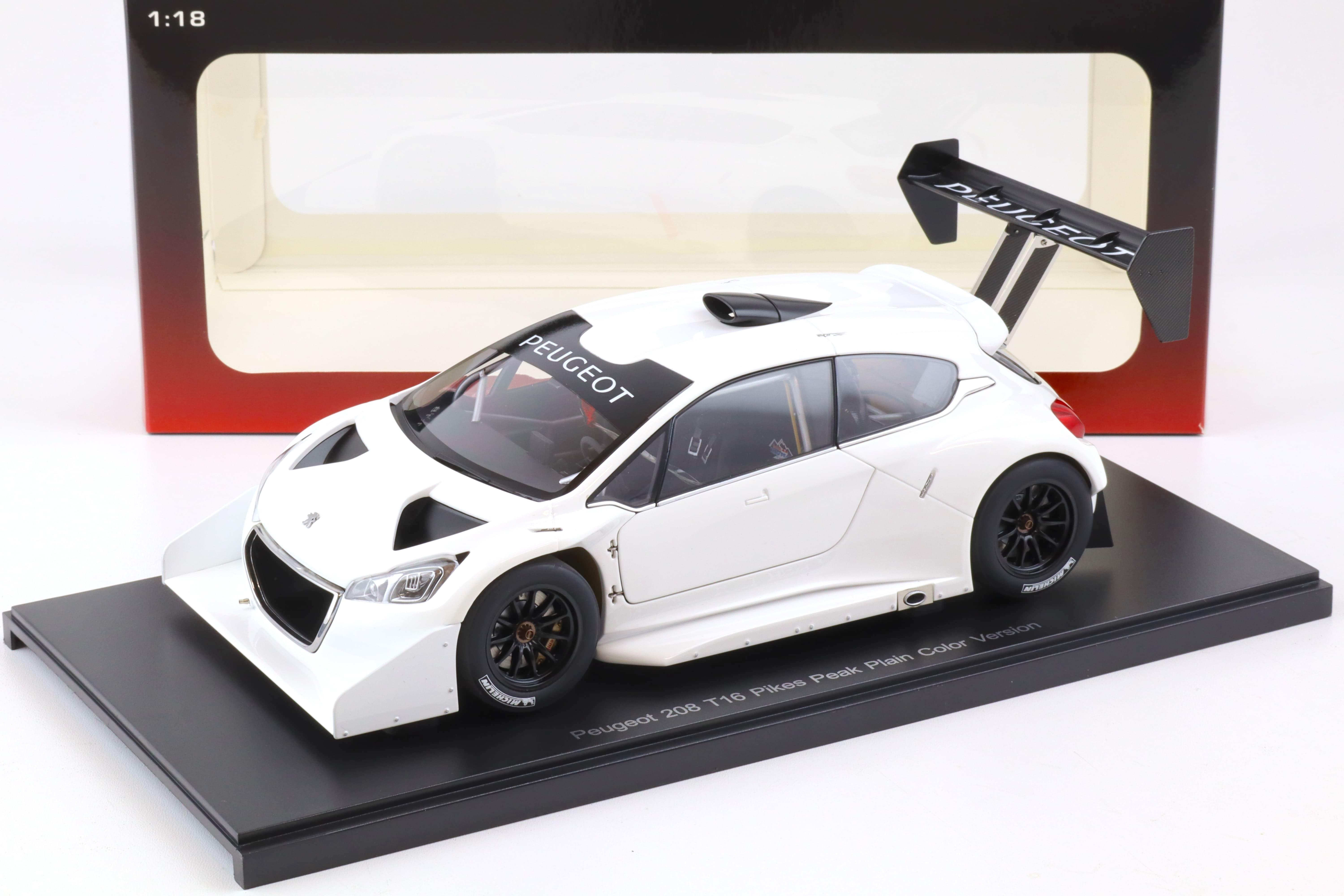 1:18 AUTOart Peugeot 208 T16 Pikes Peak Race Car 2013 Plain Color Version white