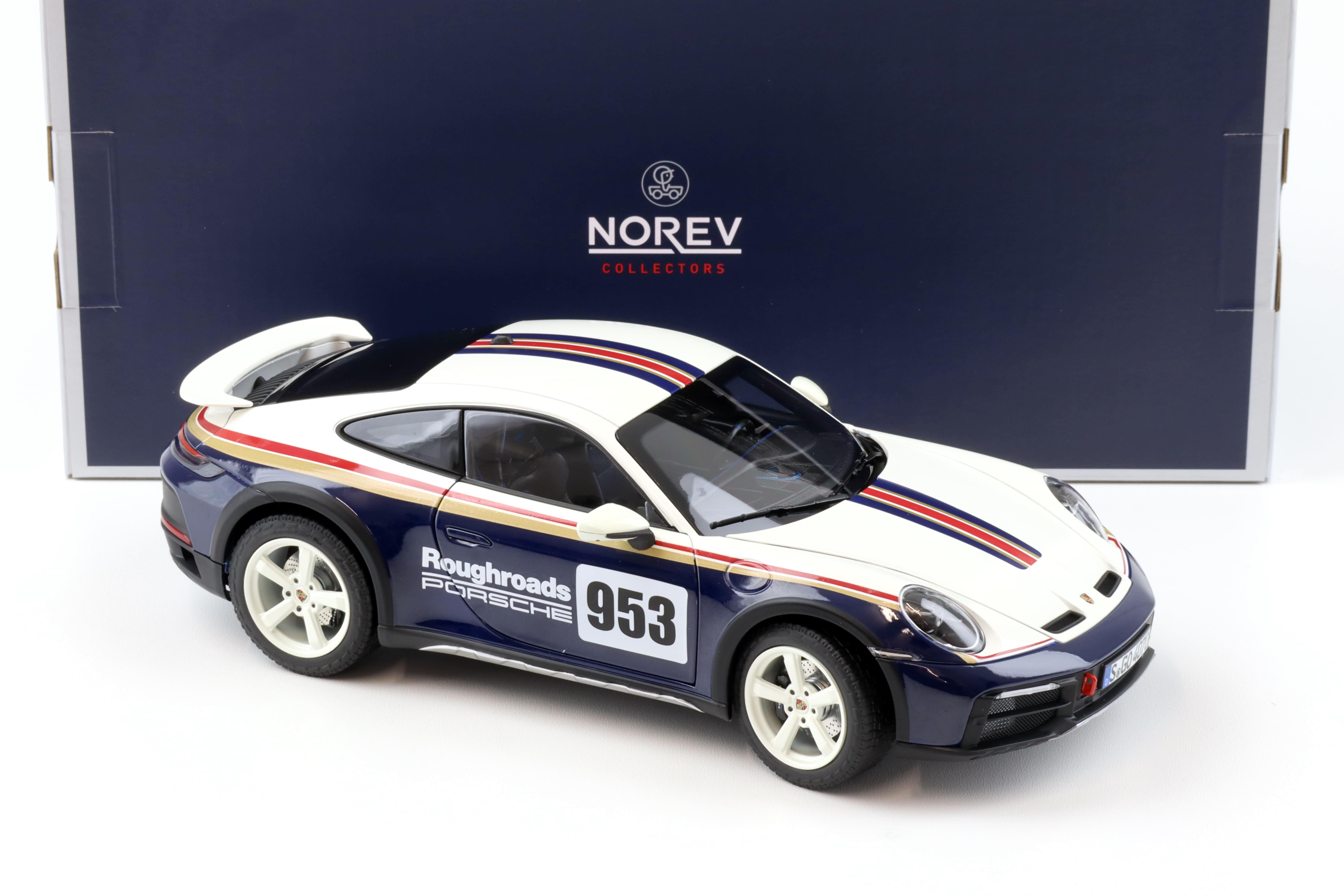 1:18 Norev Porsche 911 (992) Dakar Coupe 2023 Roughroads #953