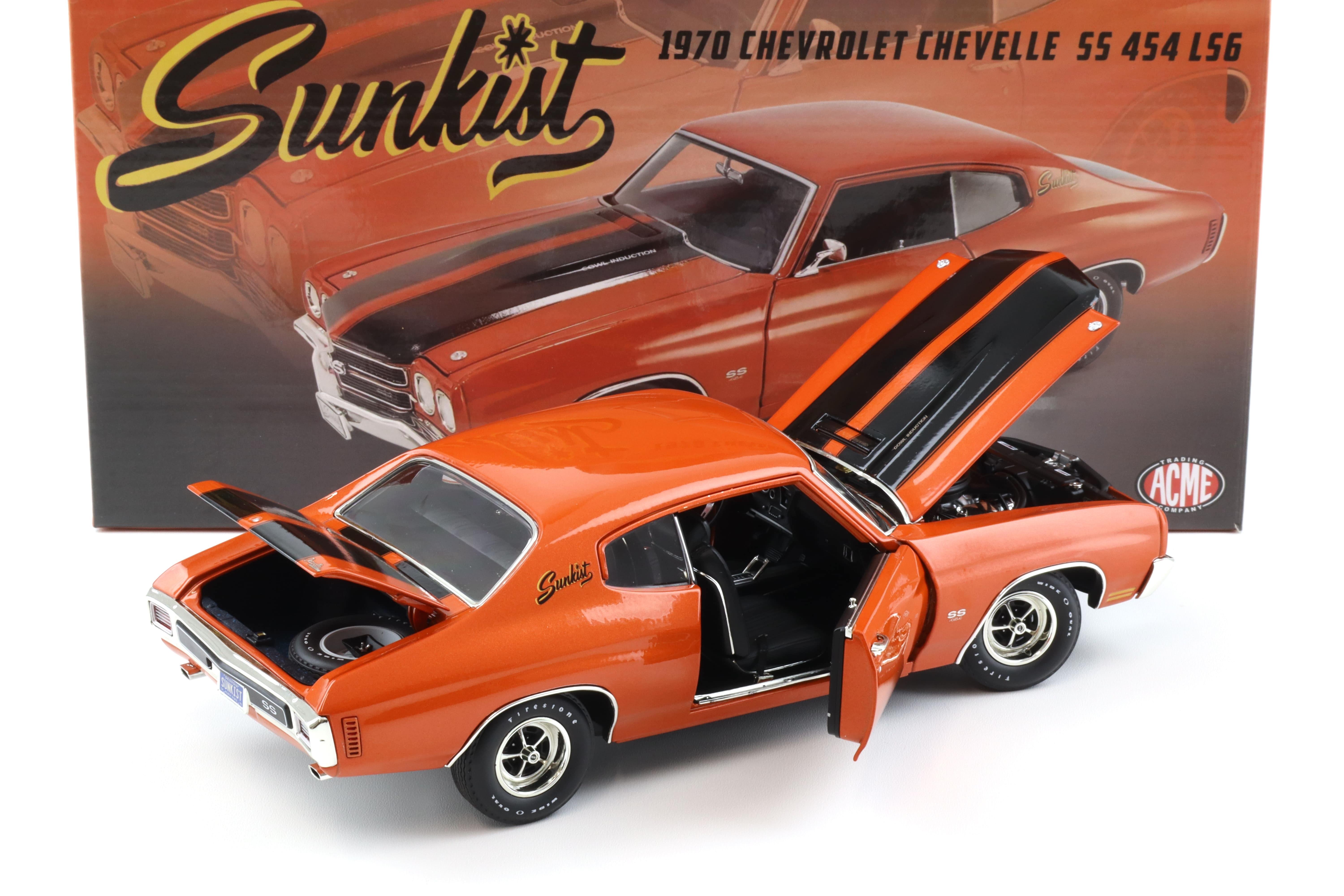 1:18 ACME 1970 Chevrolet Chevelle SS 454 LS6 Coupe Sunkist orange