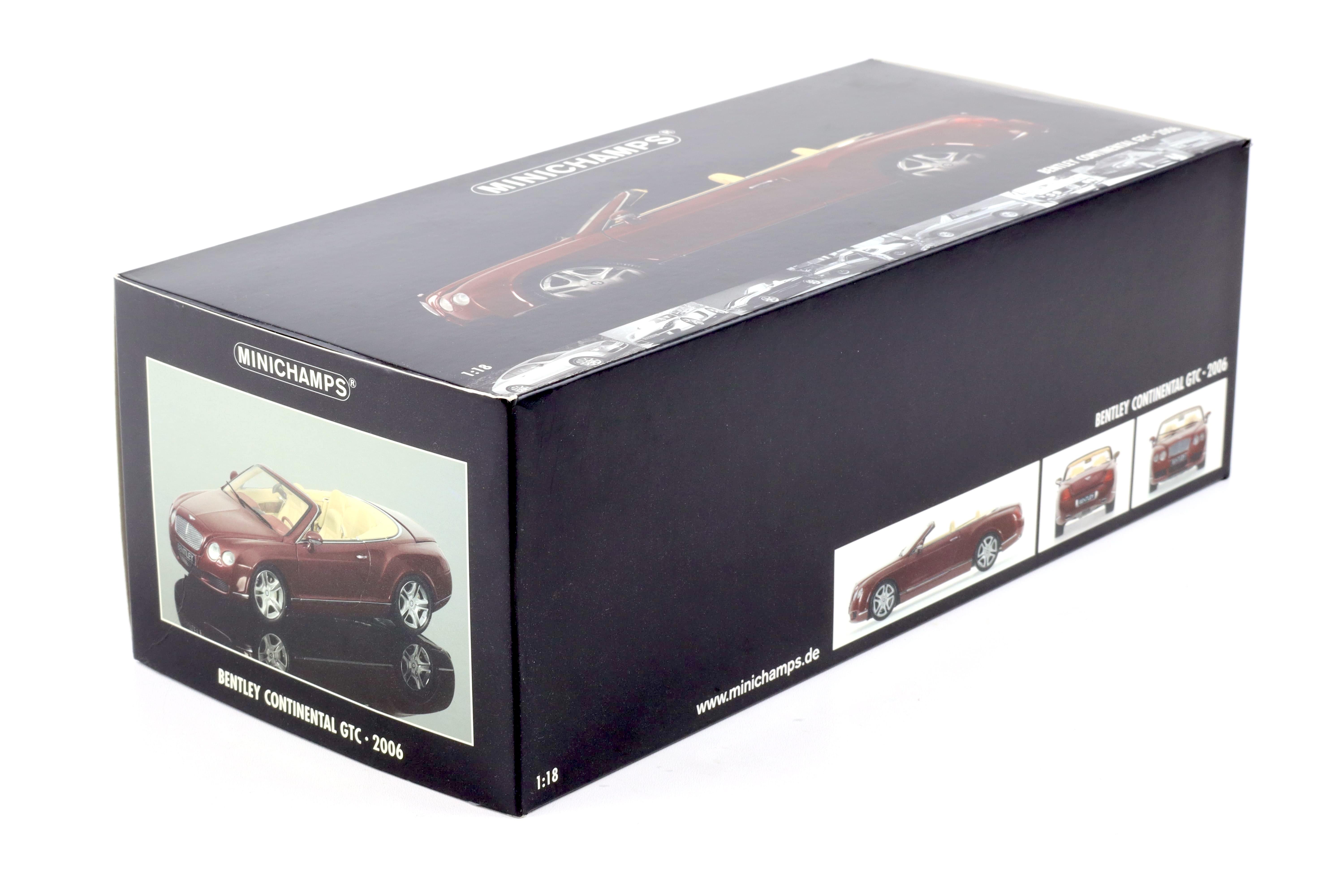 1:18 Minichamps Bentley Continental GTC Convertible 2006 red metallic