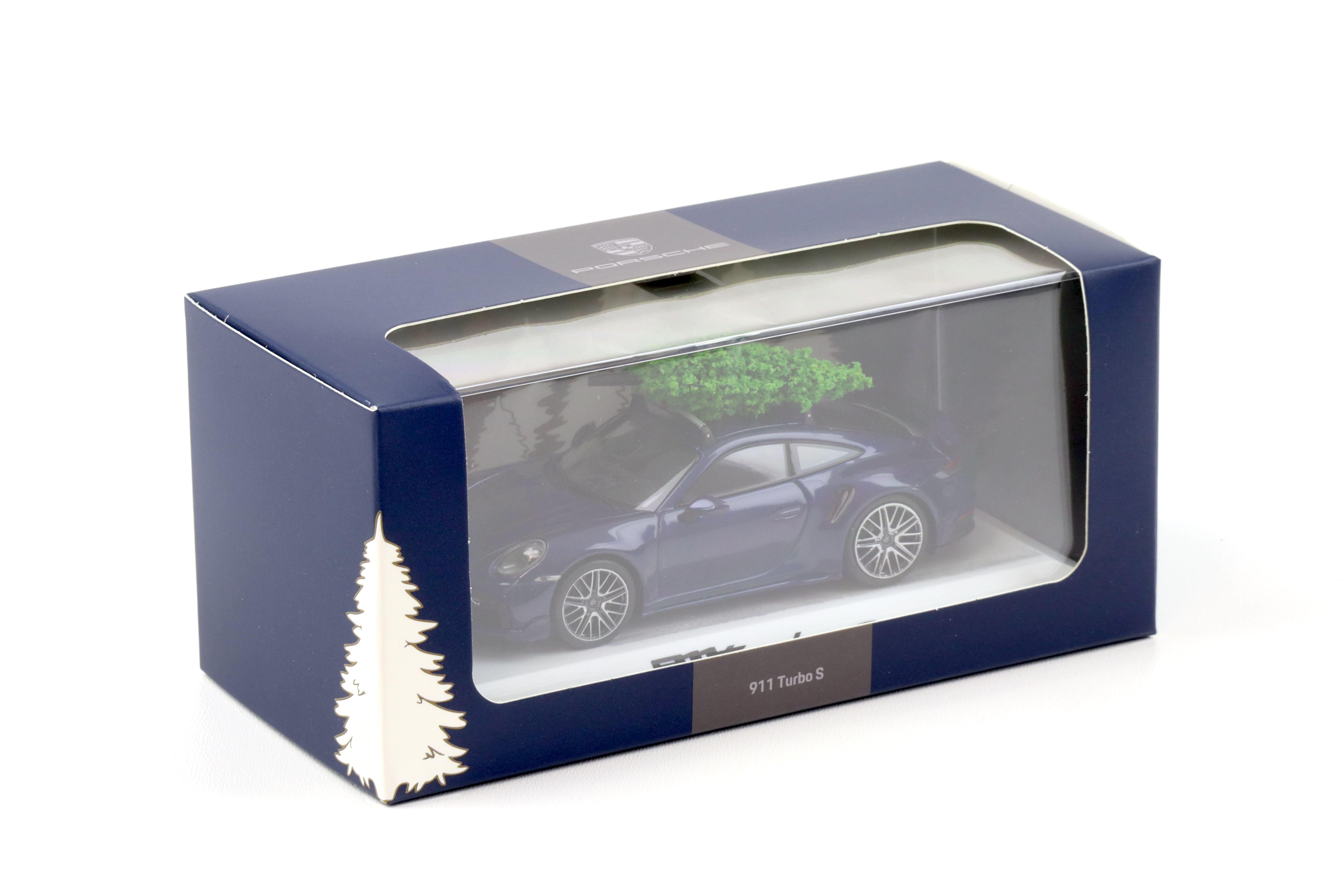 1:43 Minichamps Porsche 911 992 Turbo S Weihnachten 2024 Enzian blue WAP DEALER