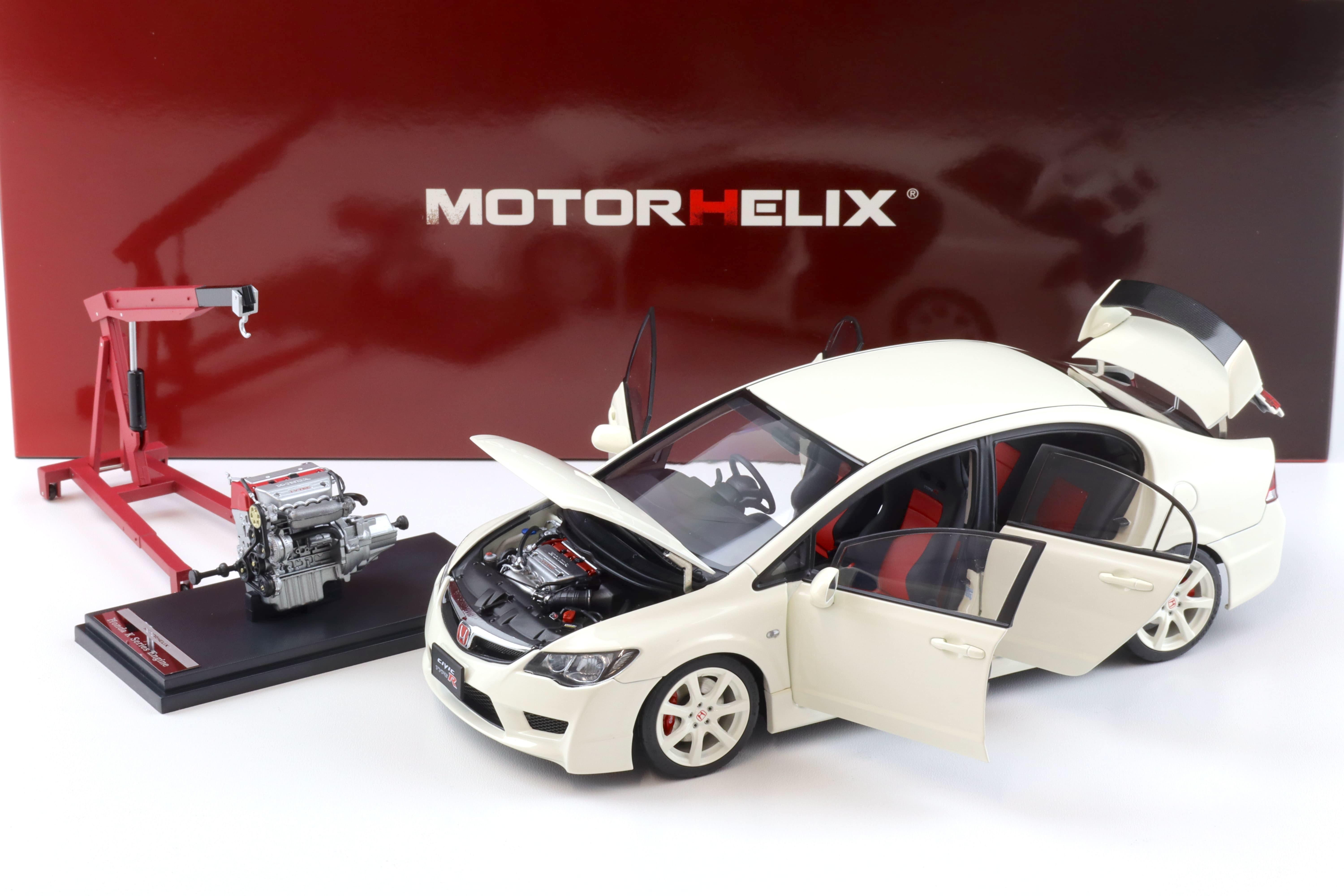 1:18 Motorhelix Honda Civic Type R (FD2) 2007 Early Version Championship white M85408