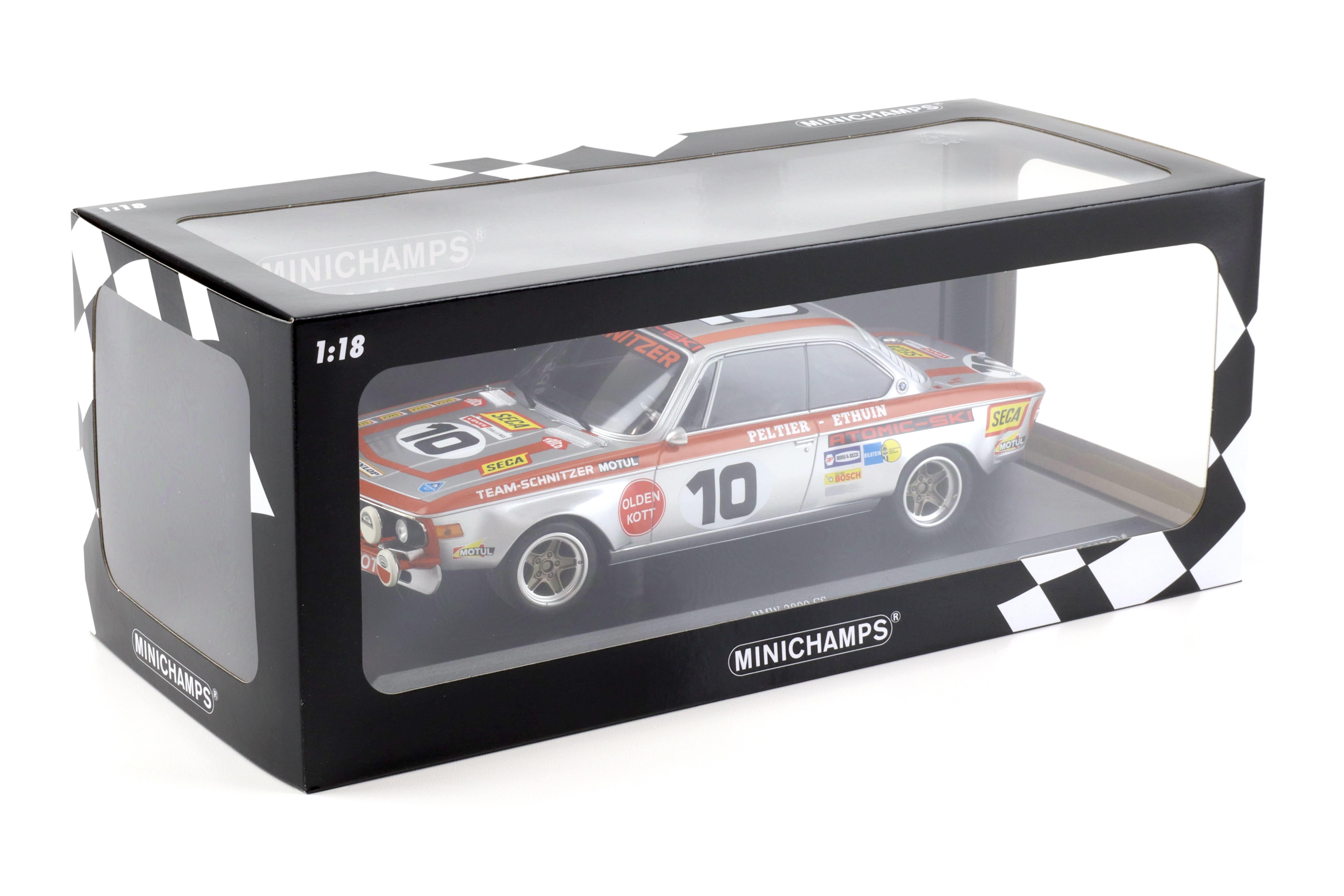 1:18 Minichamps BMW 2800 CS Team Schnitzer Motul 24h SPA 1972 Fitzpatrick/ Peltier