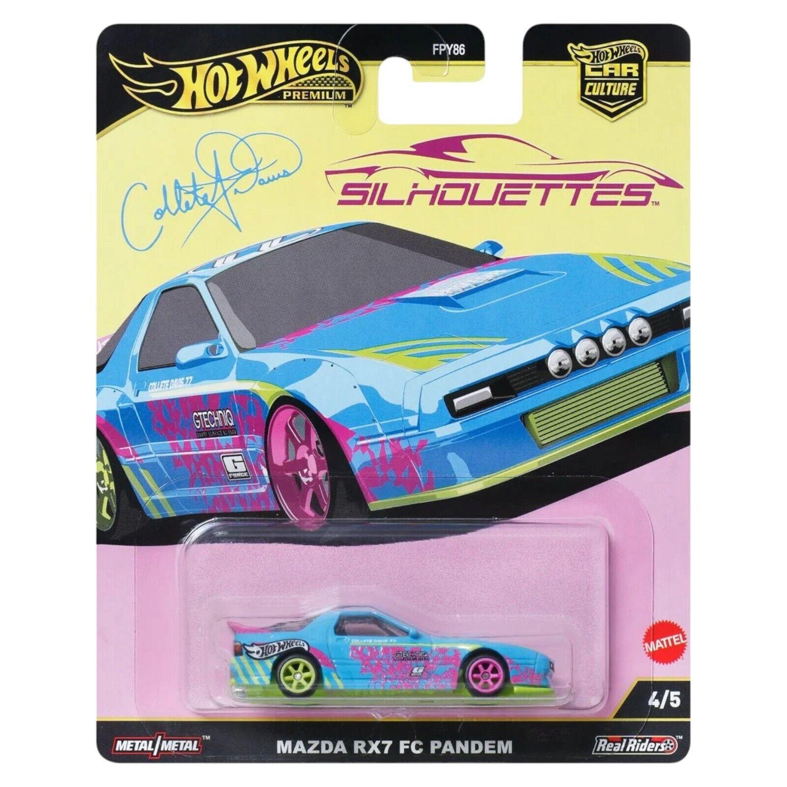 1:64 Hot Wheels Premium Silhouettes 2025 JBK60 Mazda RX7 FC Pandem blue