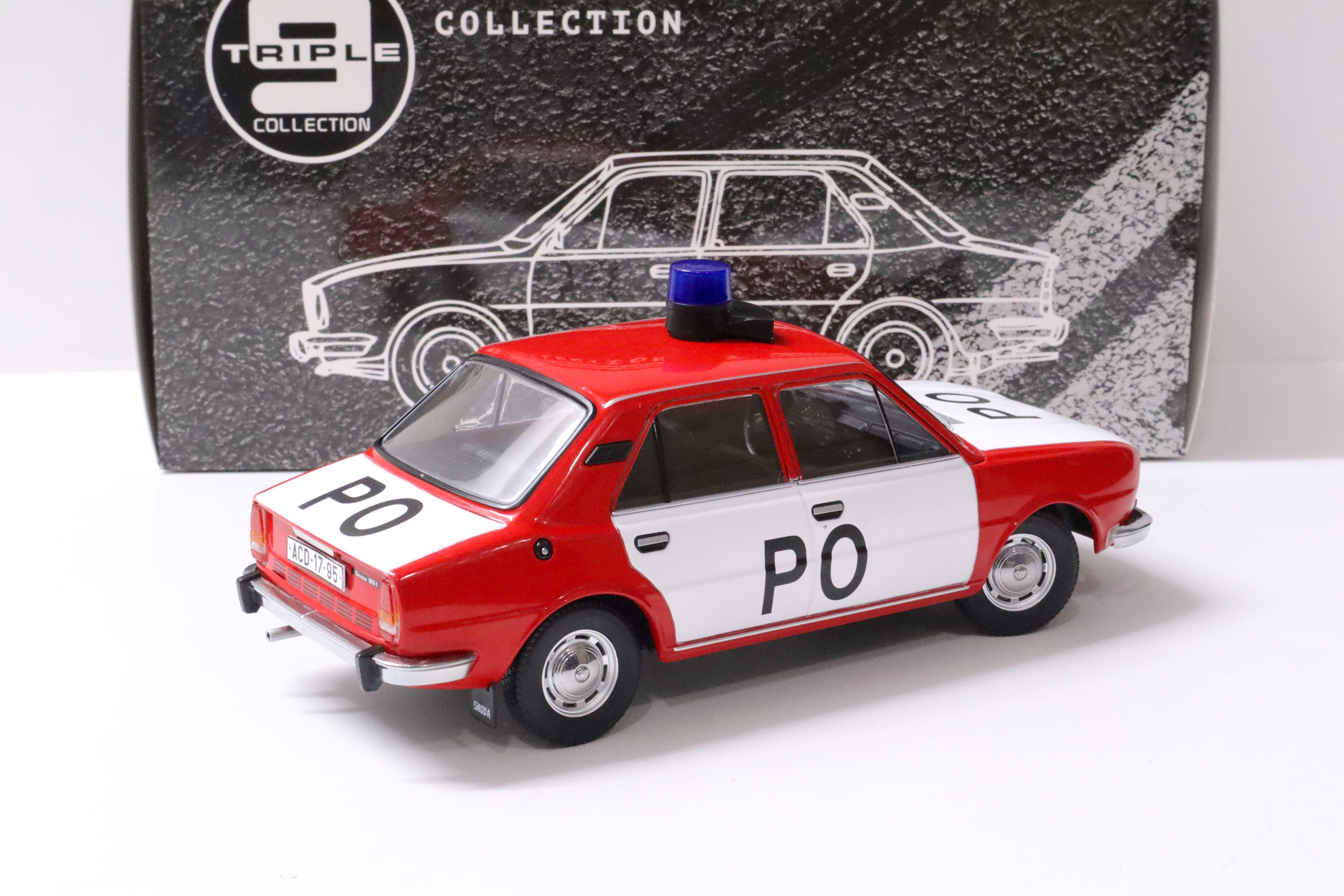 1:18 Triple9 1976 Skoda 105L Sedan Fire Brigade red/ white Die-Cast