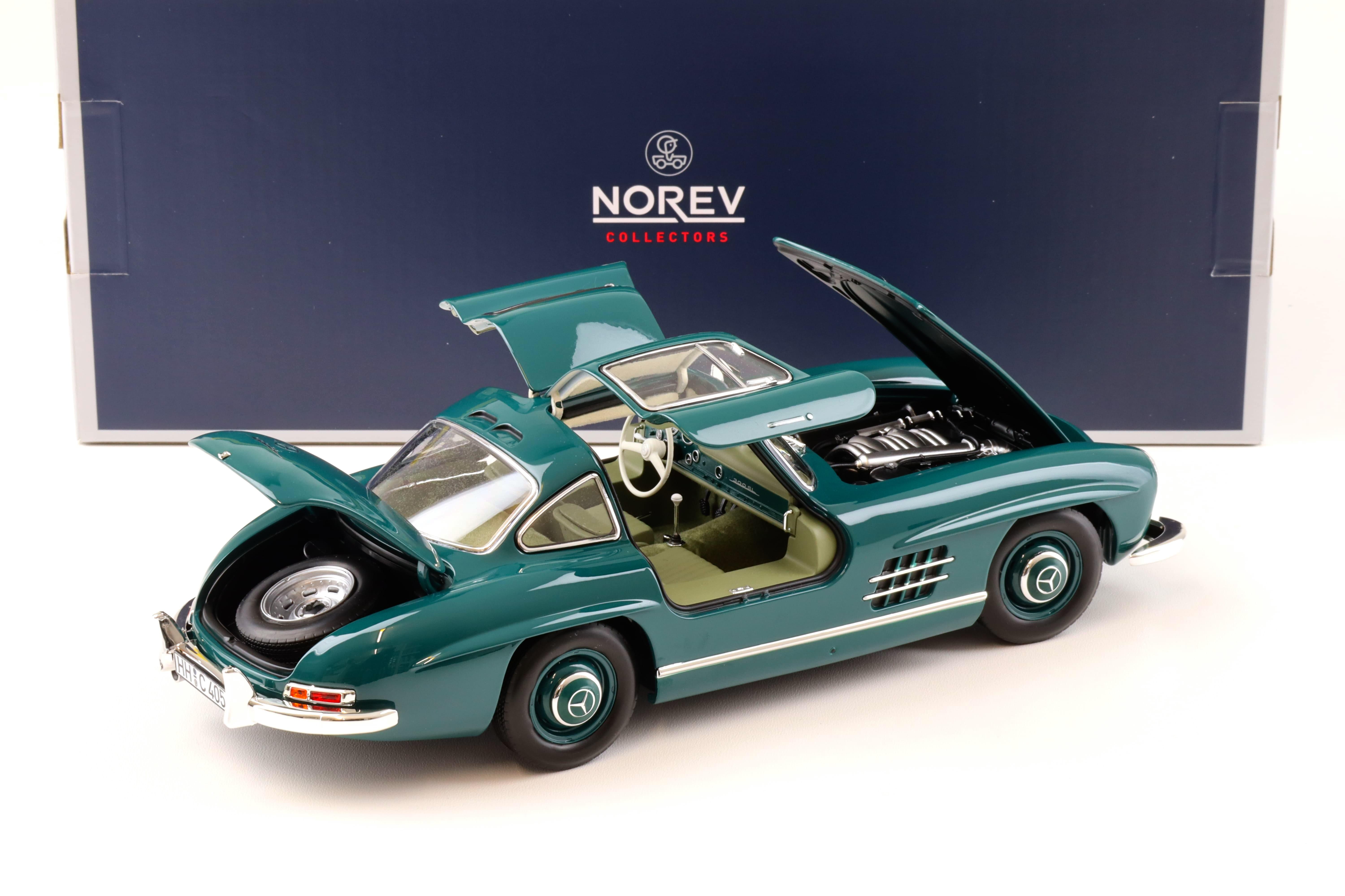 1:18 Norev Mercedes 300 SL Flügeltürer Gullwing 1954 green