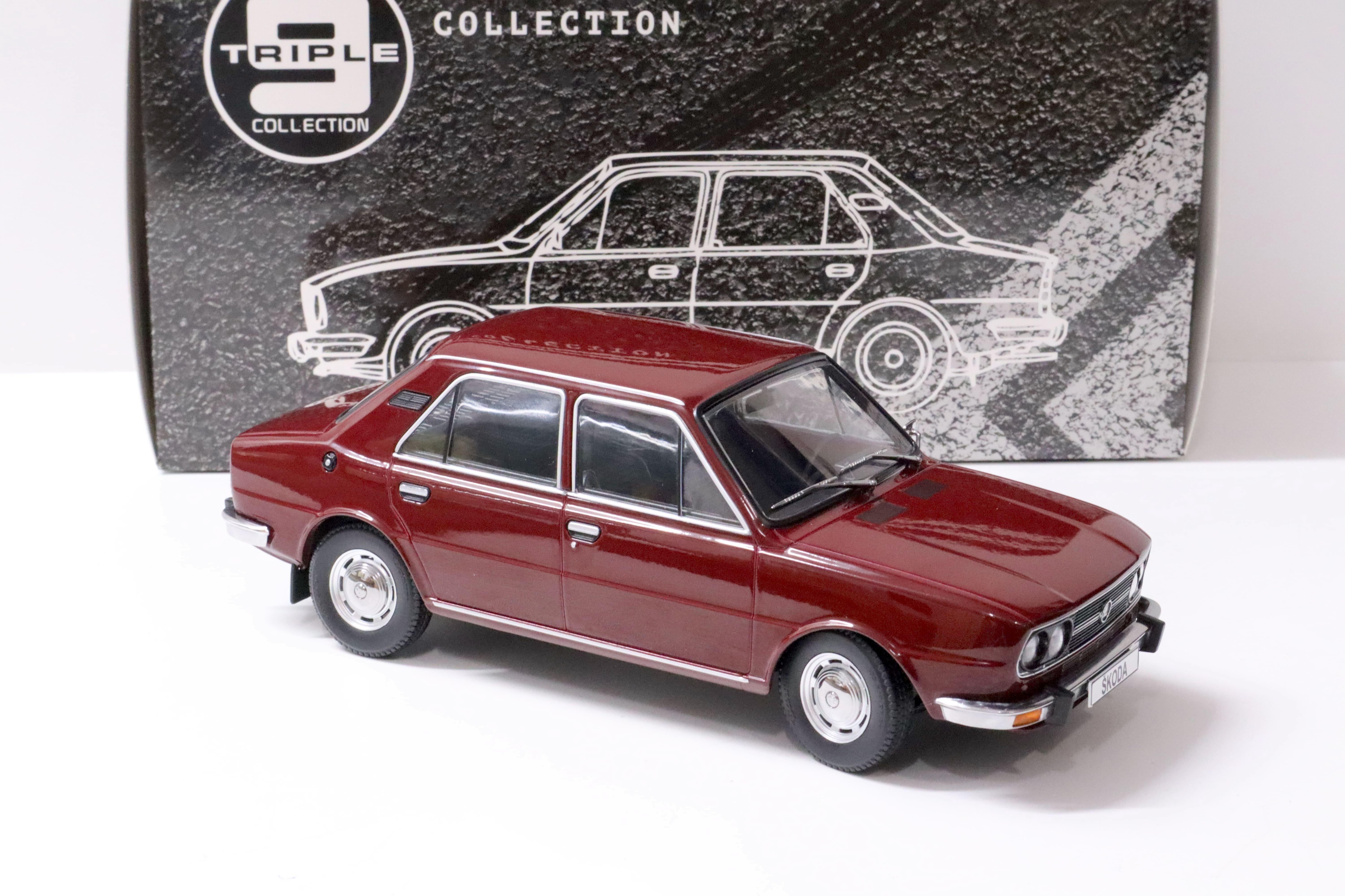 1:18 Triple9 1976 Skoda 120LS Sedan dark red Die-Cast