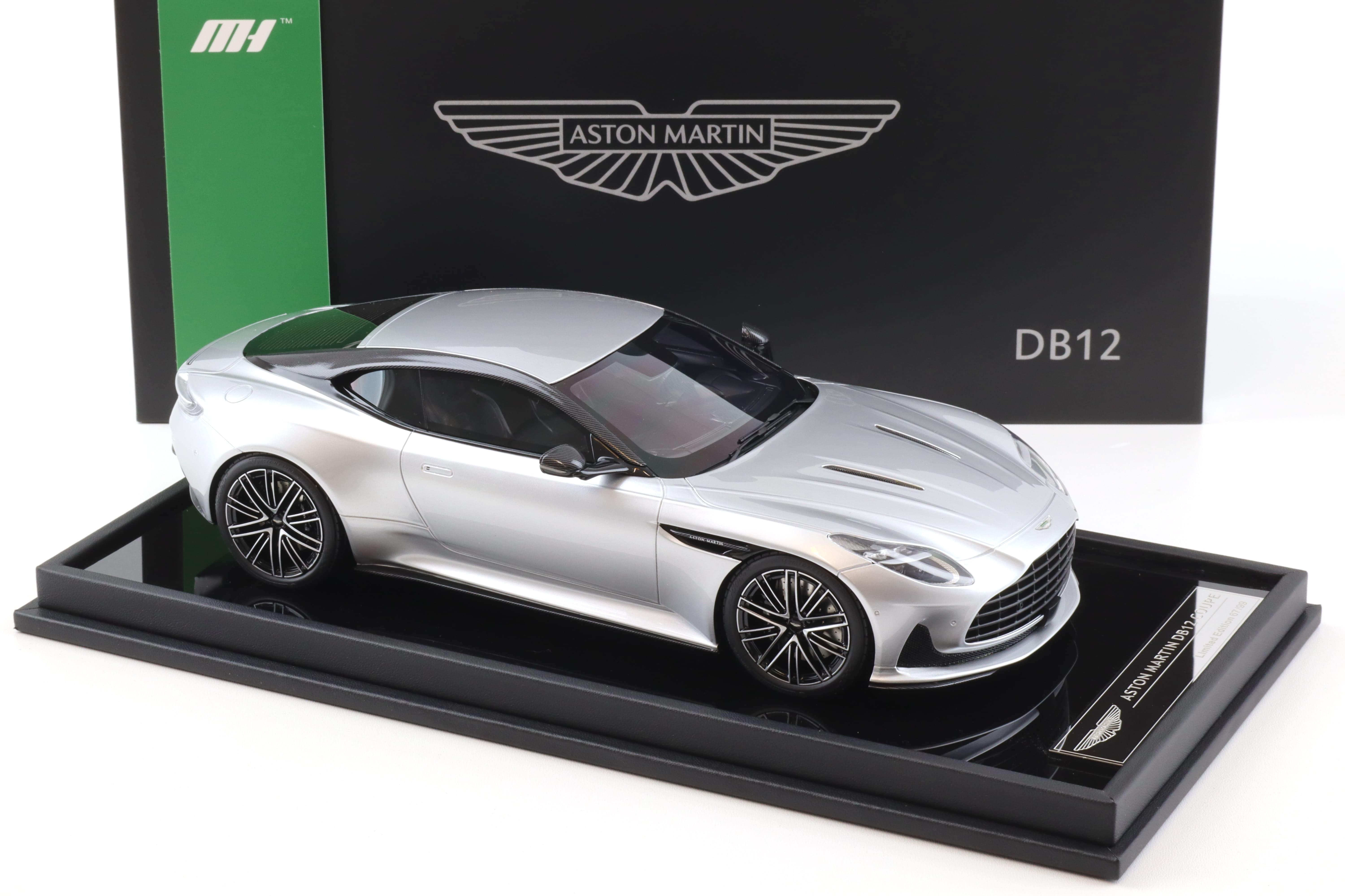 1:18 Motorhelix Aston Martin DB12 Coupe 2023 Lightning silver - Limited 99 pcs.