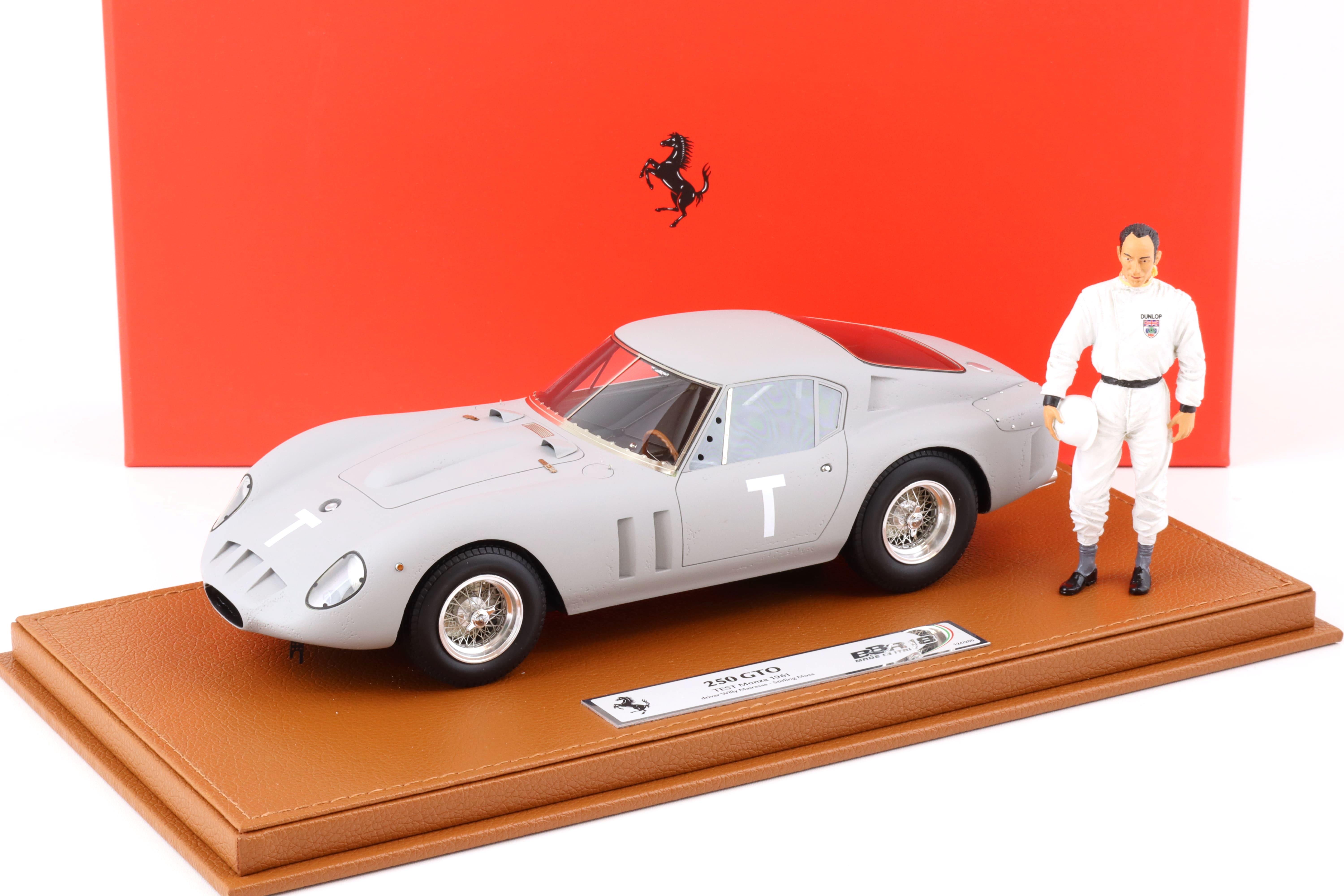 1:18 BBR Ferrari 250 GTO Test Monza 1961 with Figure Stirling Moss - Limited 200 pcs.