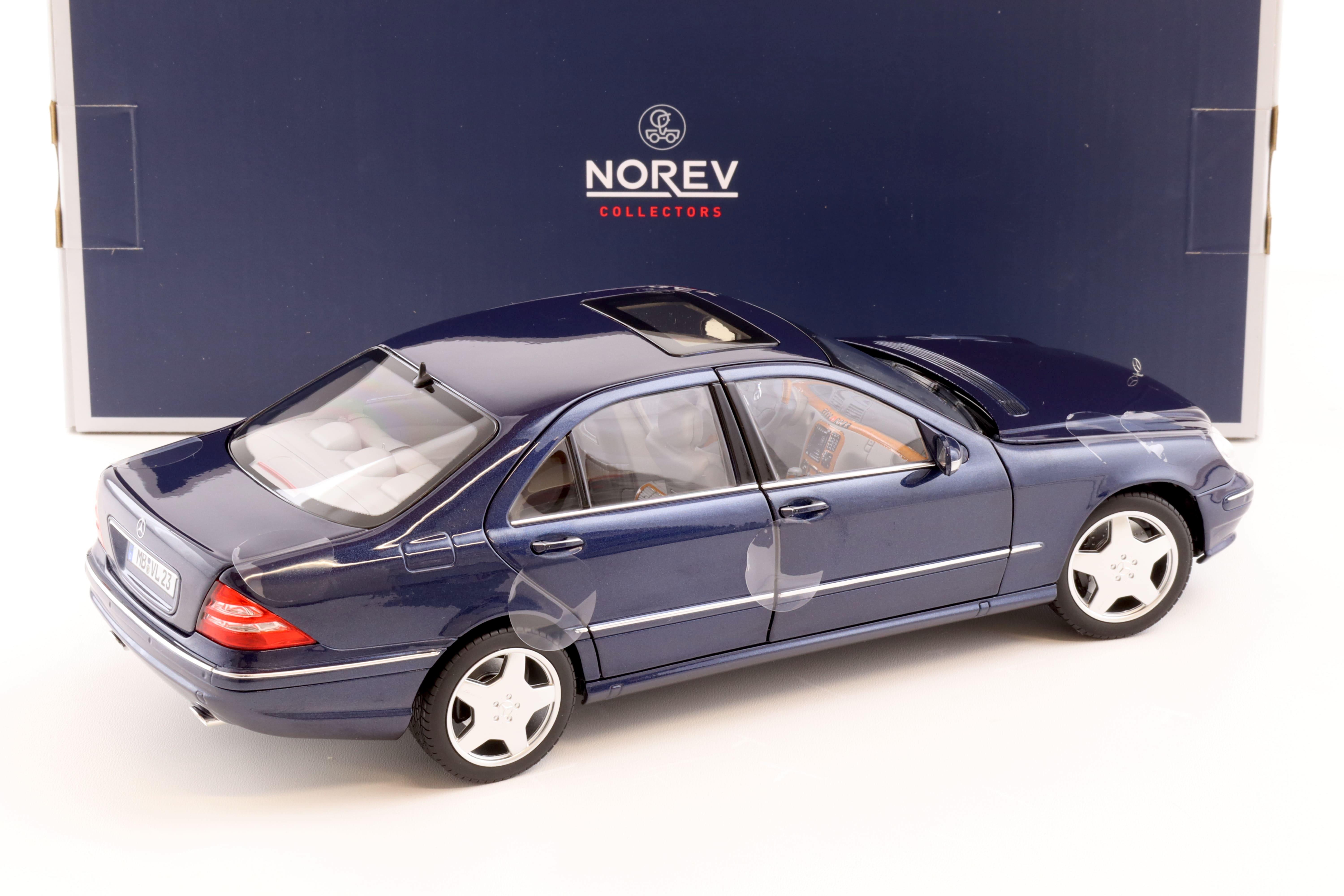 1:18 Norev Mercedes S55 AMG Limousine W220 dark blue metallic 2000