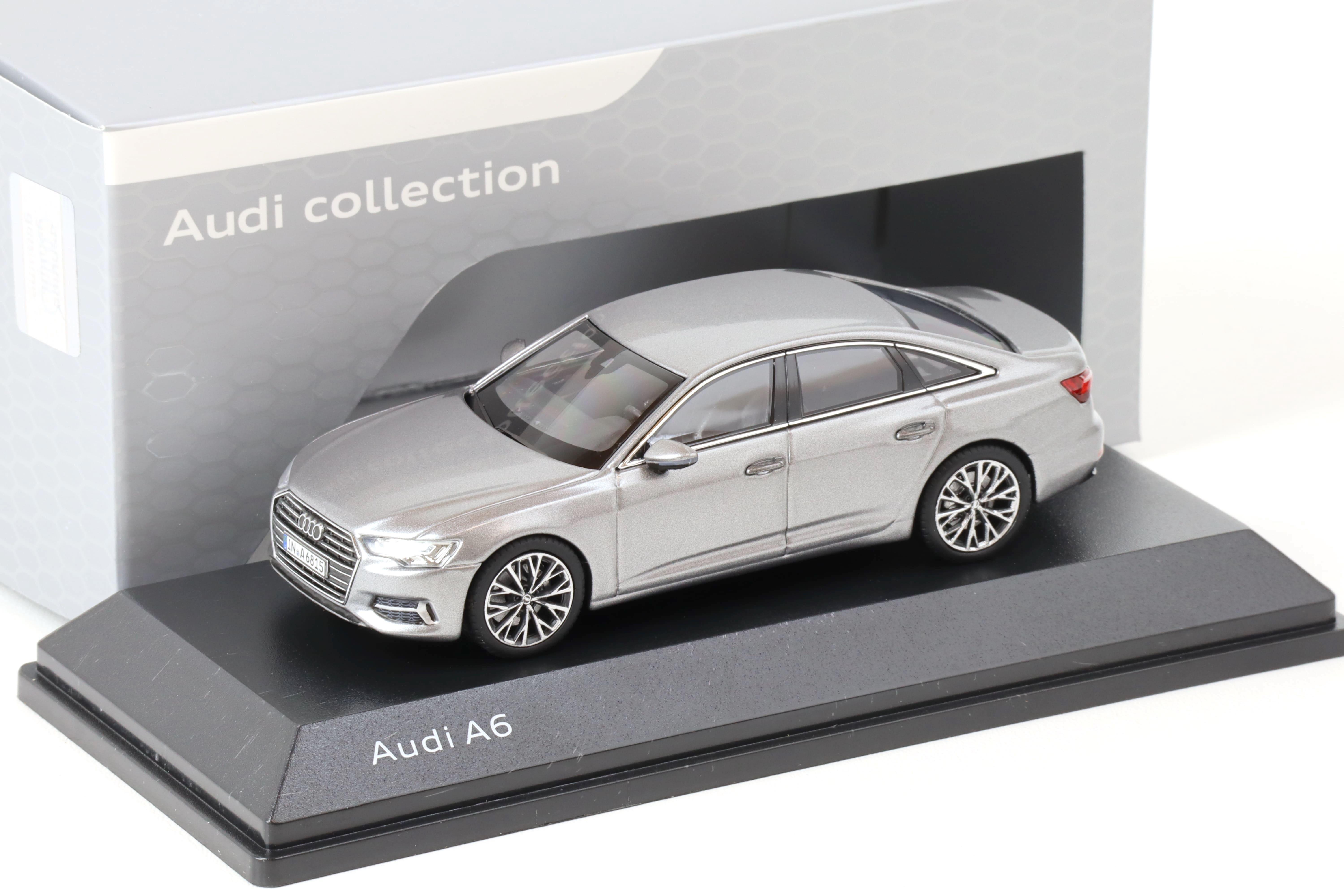 1:43 iScale Audi A6 Limousine C8 Taifun grey metallic 2018 DEALER VERSION