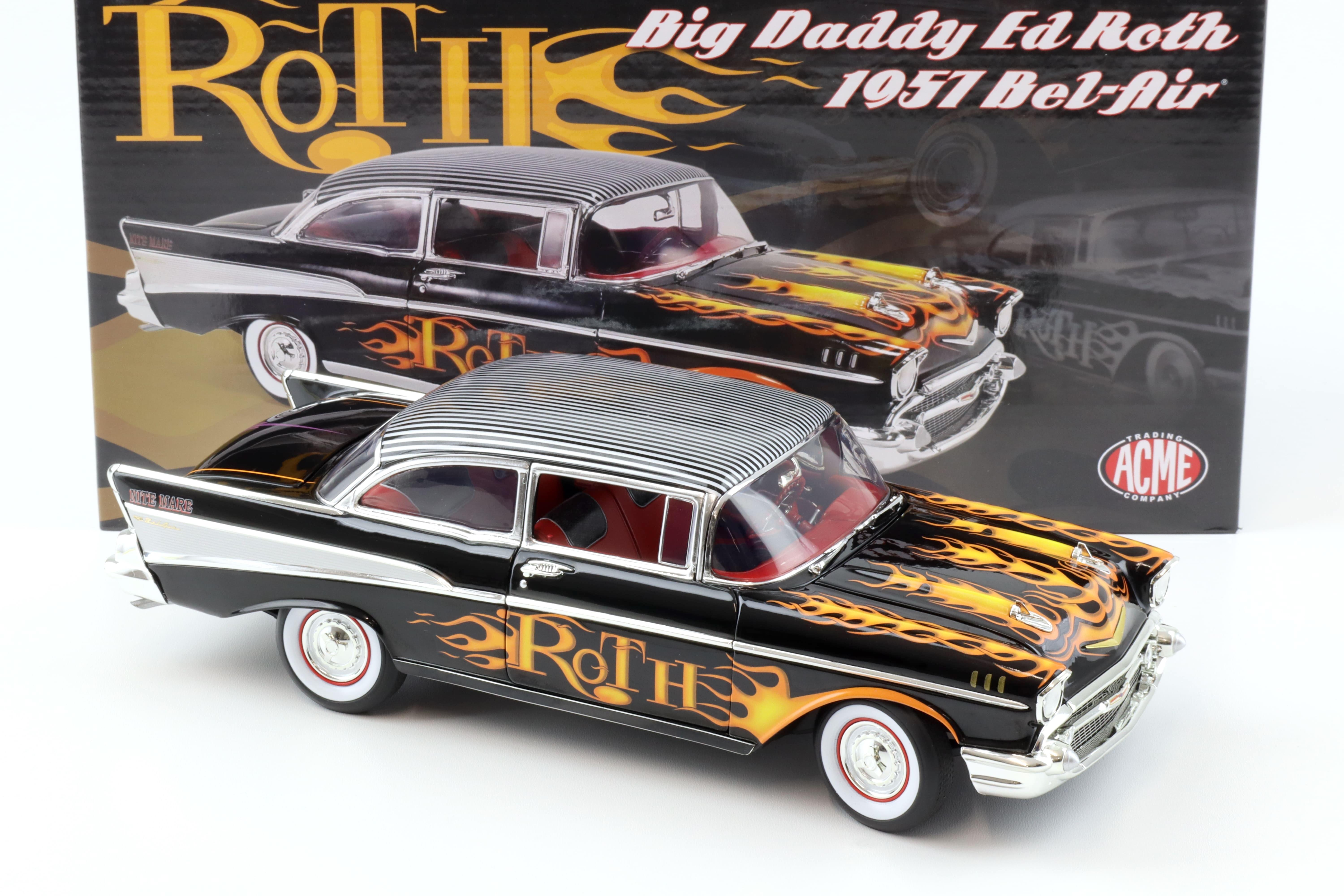 1:18 ACME 1957 Chevrolet Bel Air Big Daddy Ed Roth black/ flames