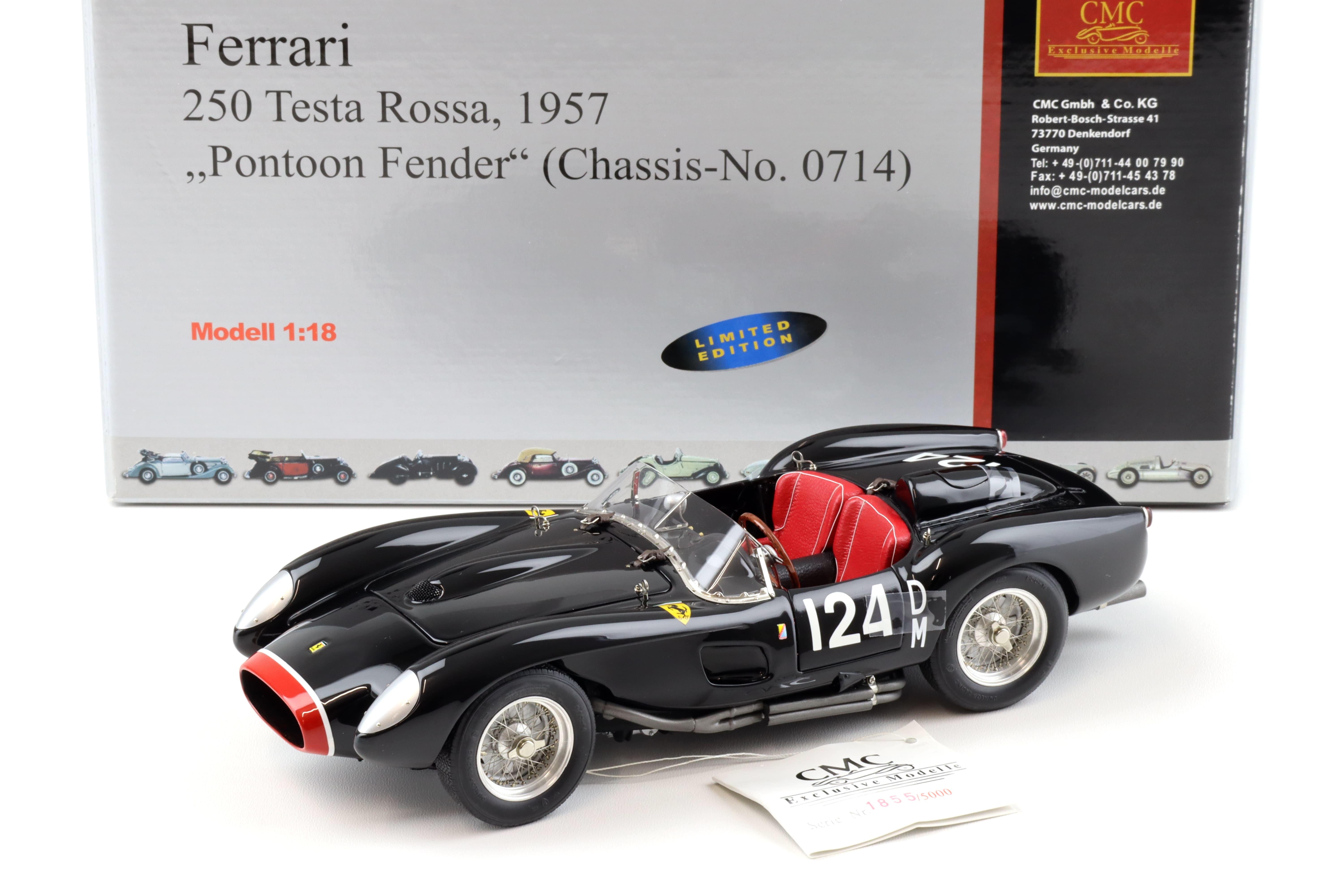 1:18 CMC Ferrari 250 Testa Rossa 1957 Pontoon Fender #124 black M-081