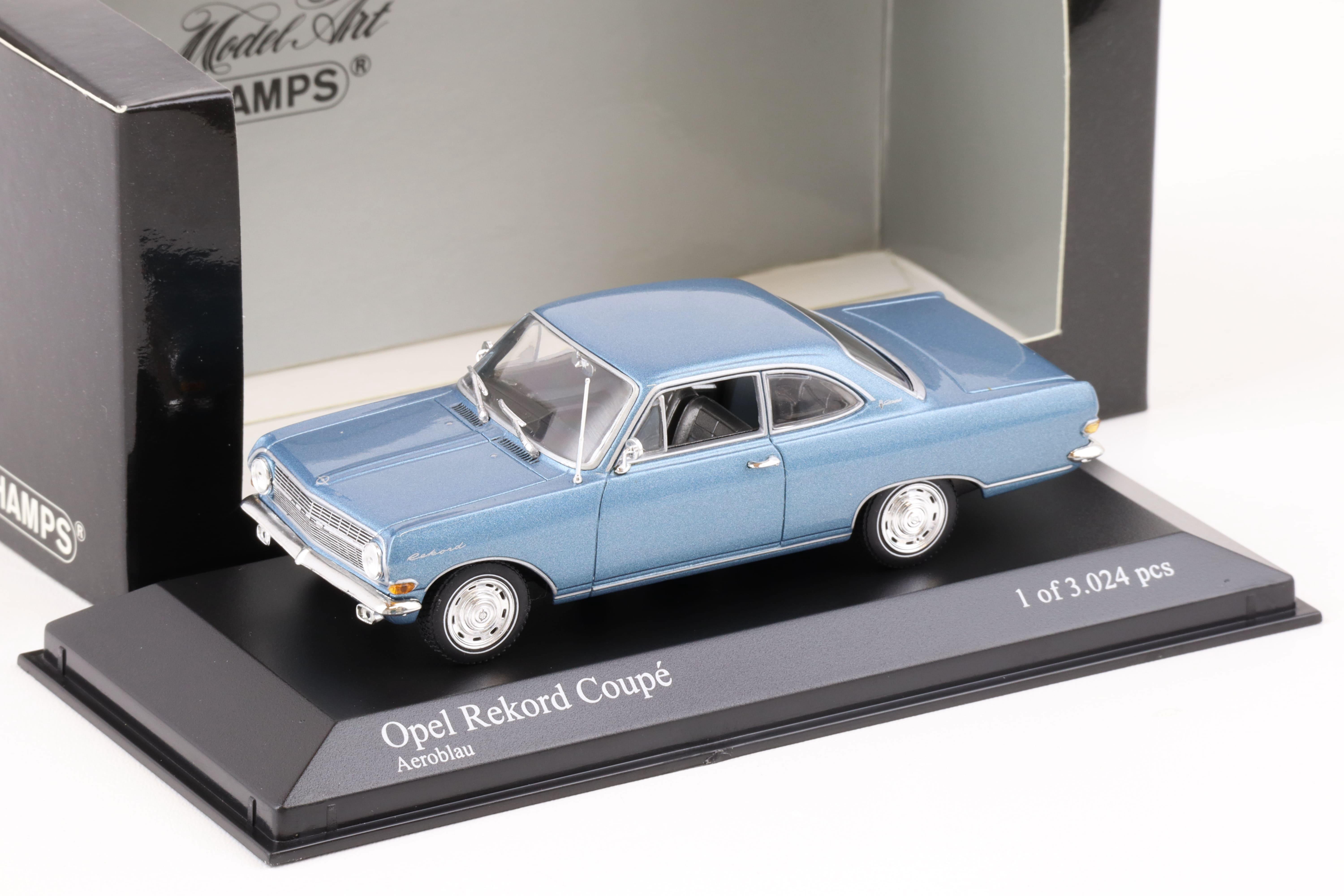 1:43 Minichamps Opel Rekord A Coupe 1963 Aero blue metallic