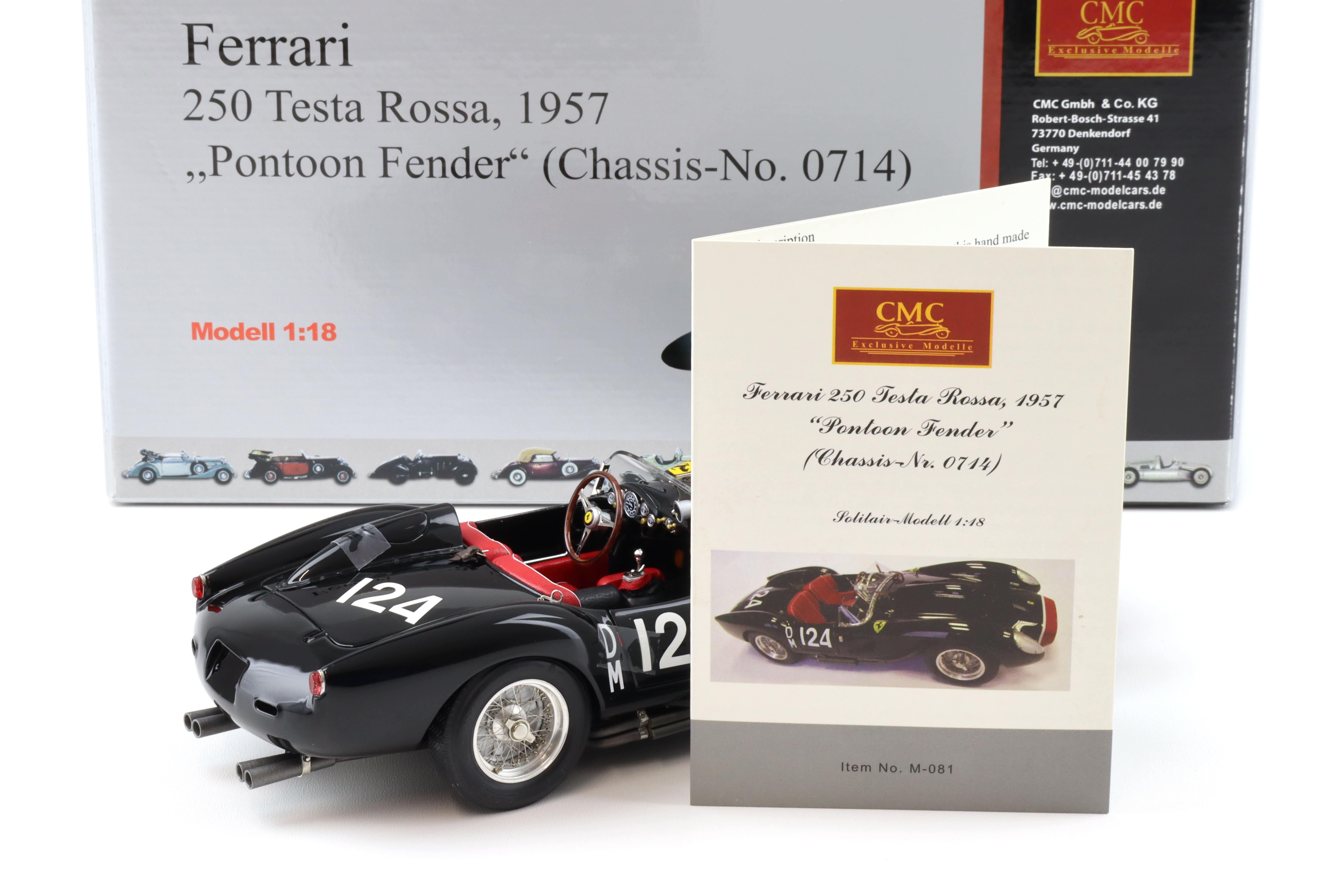 1:18 CMC Ferrari 250 Testa Rossa 1957 Pontoon Fender #124 black M-081