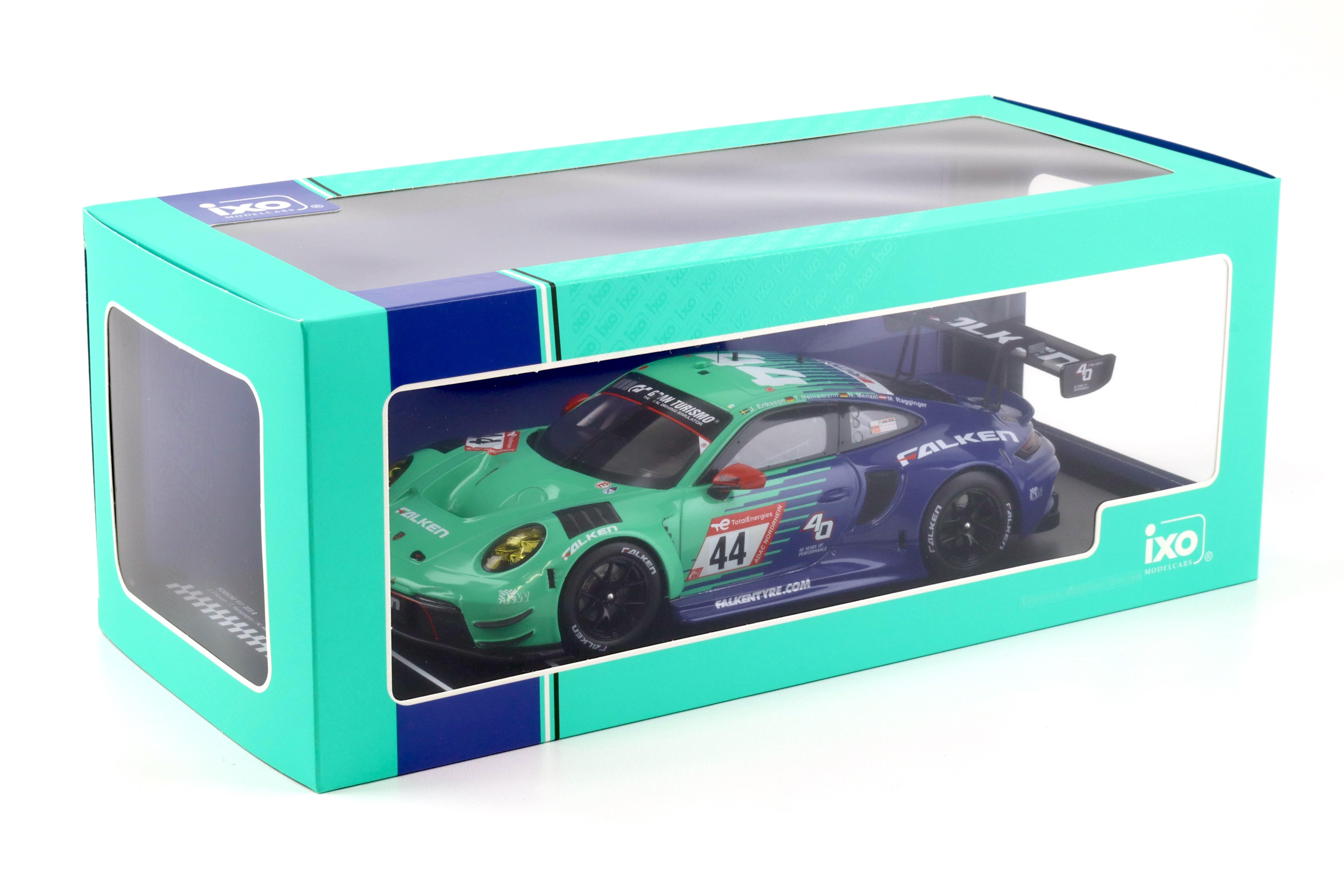 1:18 IXO Porsche 911 992 GT3 R 24h Nürburgring 2023 #44 FALKEN Eriksson/ Heinemann