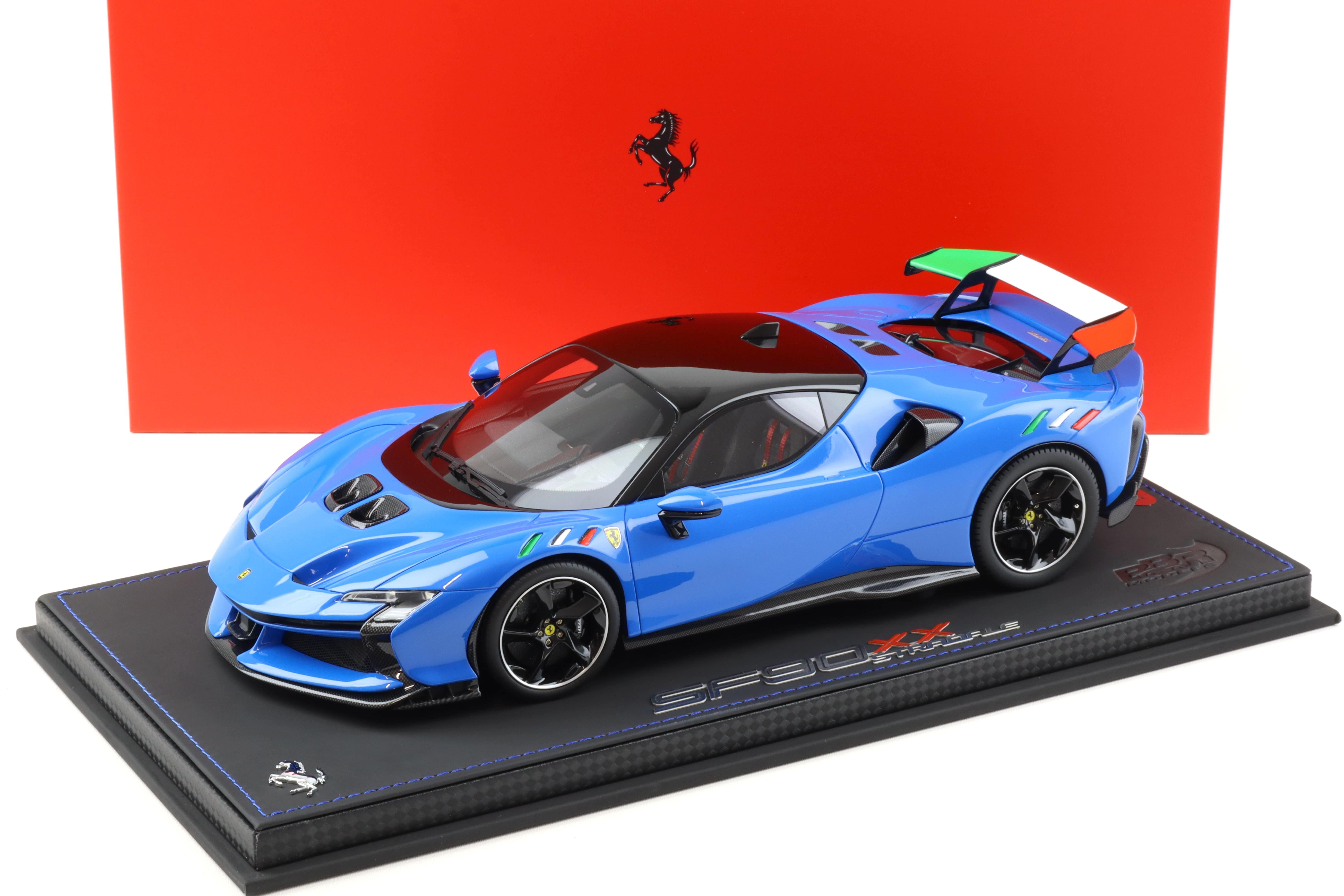 1:18 BBR Ferrari SF90 XX Stradale blue Francia/ black roof/ Italy flag - Limited 50 pcs.