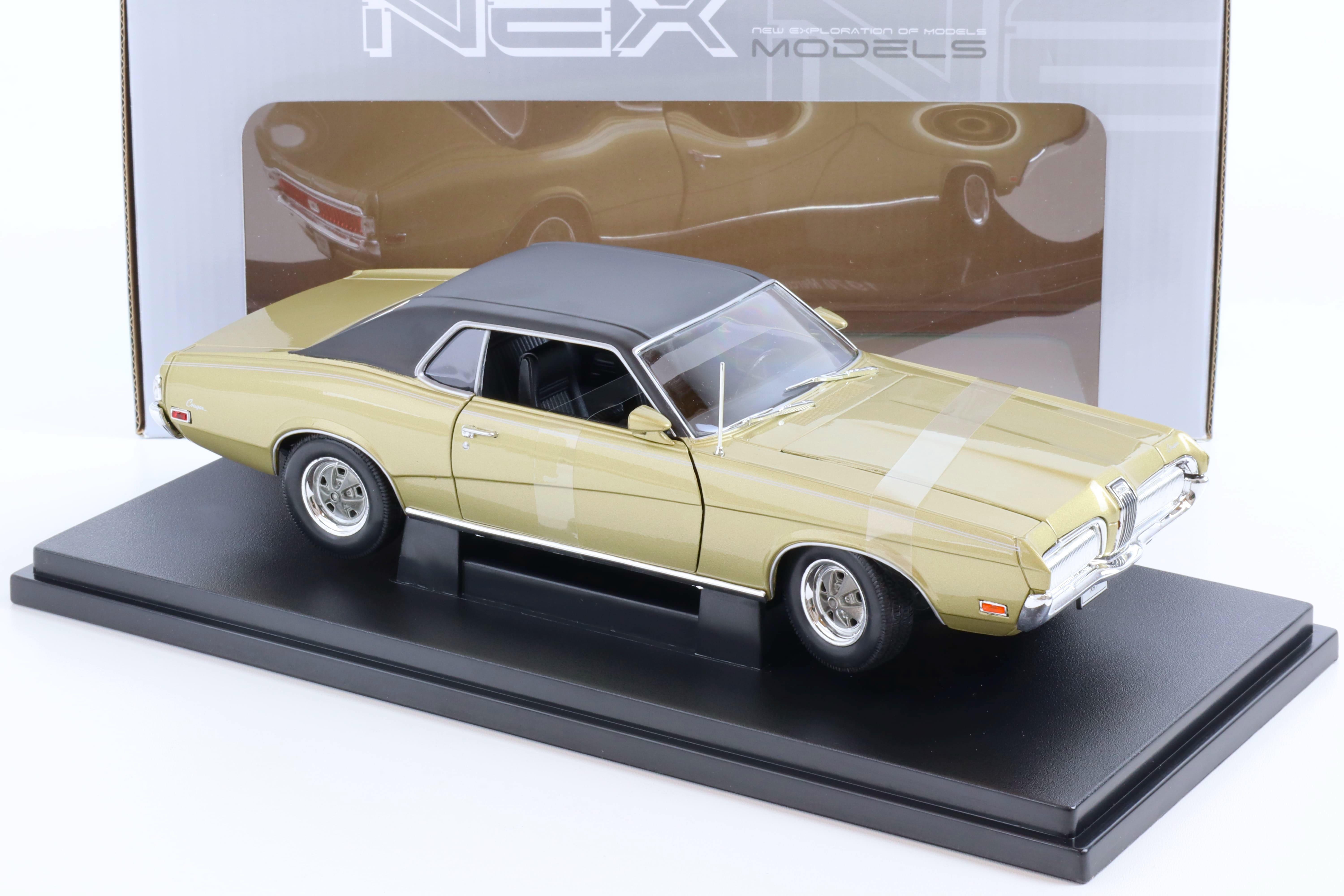 1:18 Welly NEX 1970 Mercury Cougar XR7 Coupe gold metallic/ black